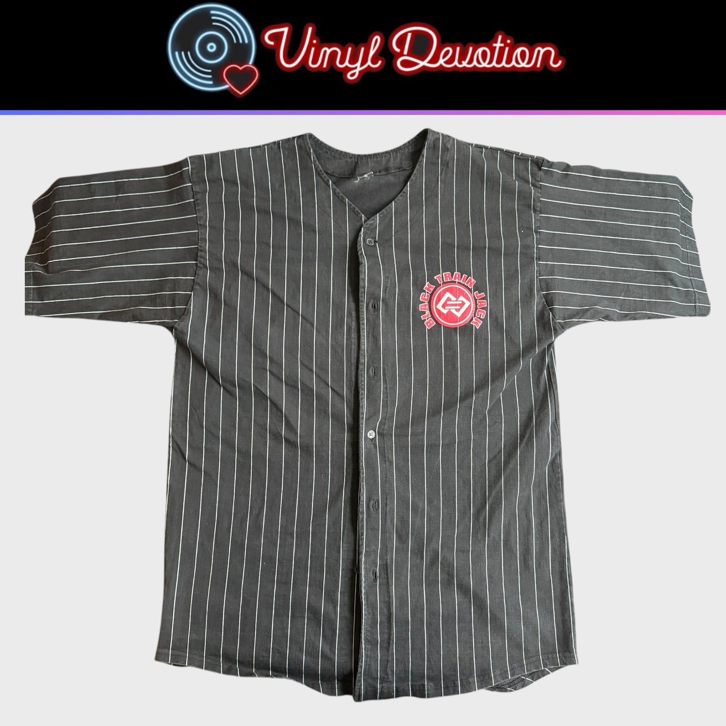 Black Train Jack Band Vintage Baseball Jersey Shirt Size XL NYC Punk