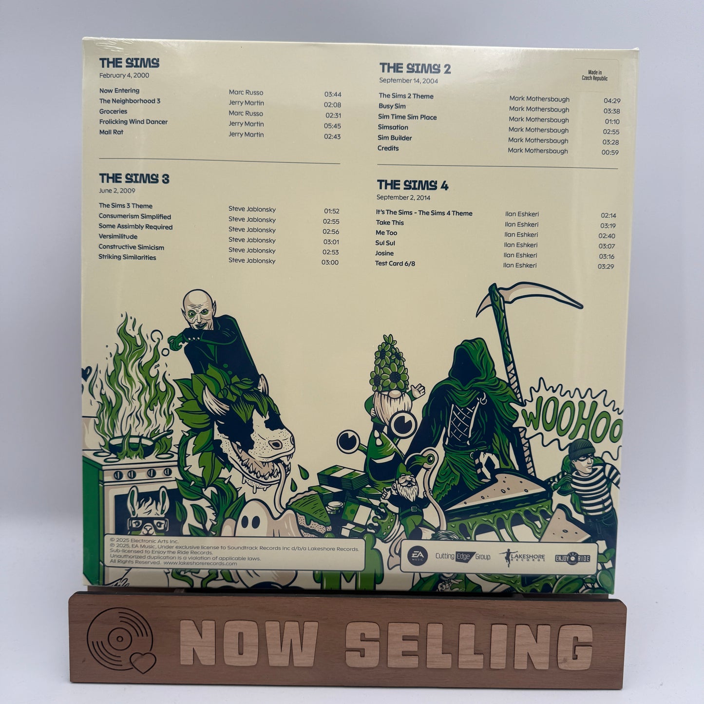 The Sims 25 Video Game Soundtrack Vinyl LP Metallic Shiny Green SEALED