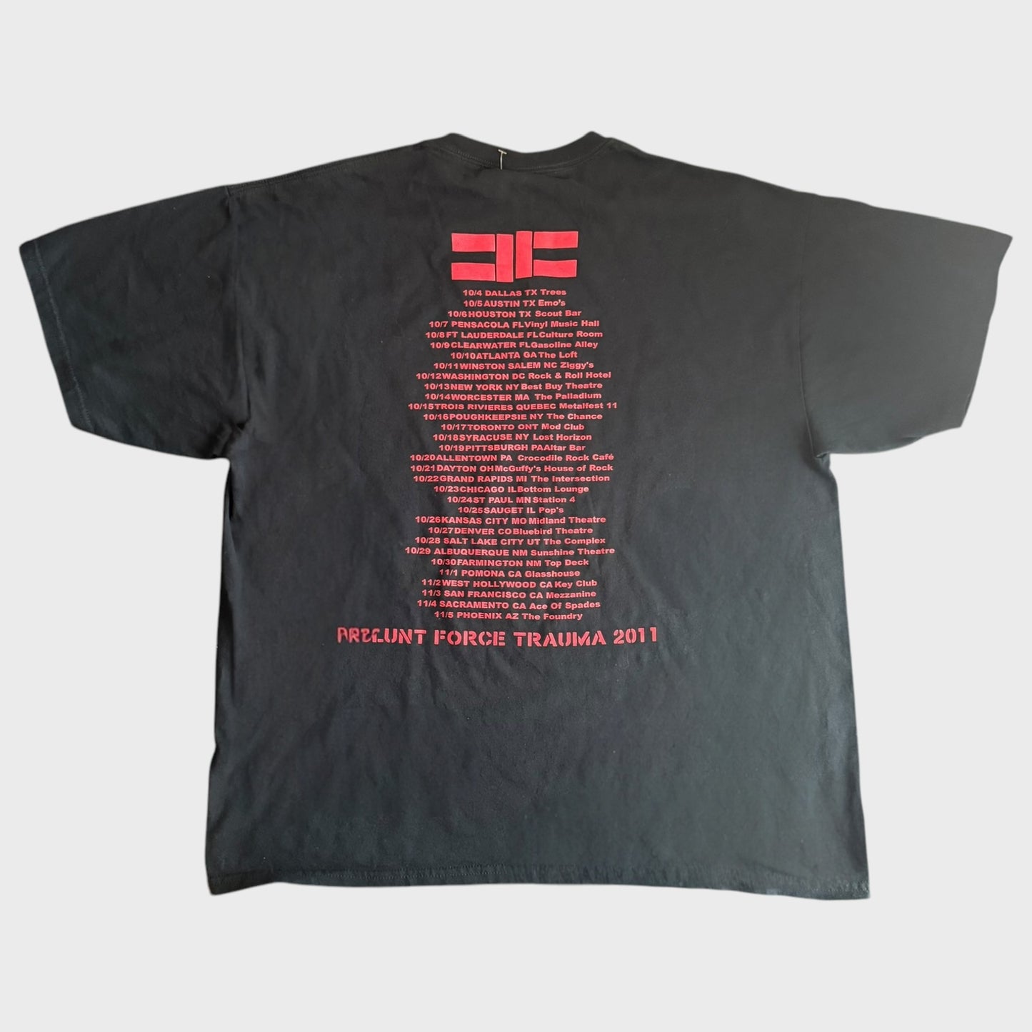 Cavalera Conspiracy Band Blunt Force Trauma 2011 Tour T-Shirt Size XL Sepultura Soulfly