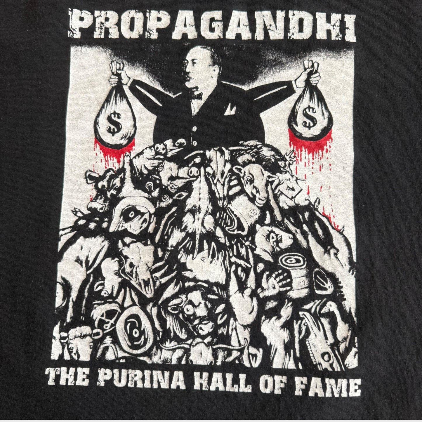 Propagandhi Band The Purina Hall Of Fame Vintage T-Shirt Size L