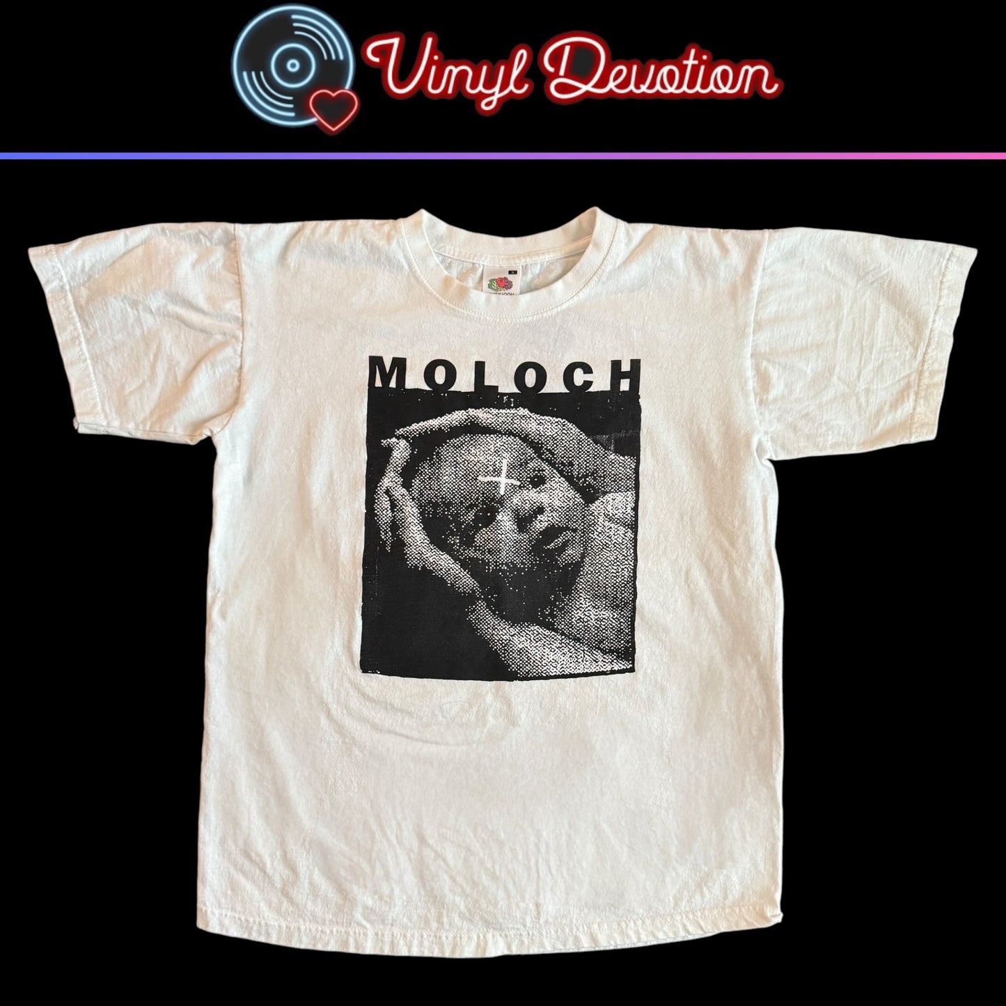 Moloch Band Antichrist Baby White T-Shirt Size S