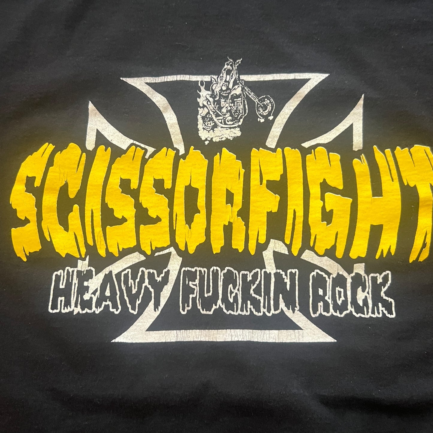 Scissorfight Band Heavy Fucking Rock Long Sleeve T-Shirt Size Large