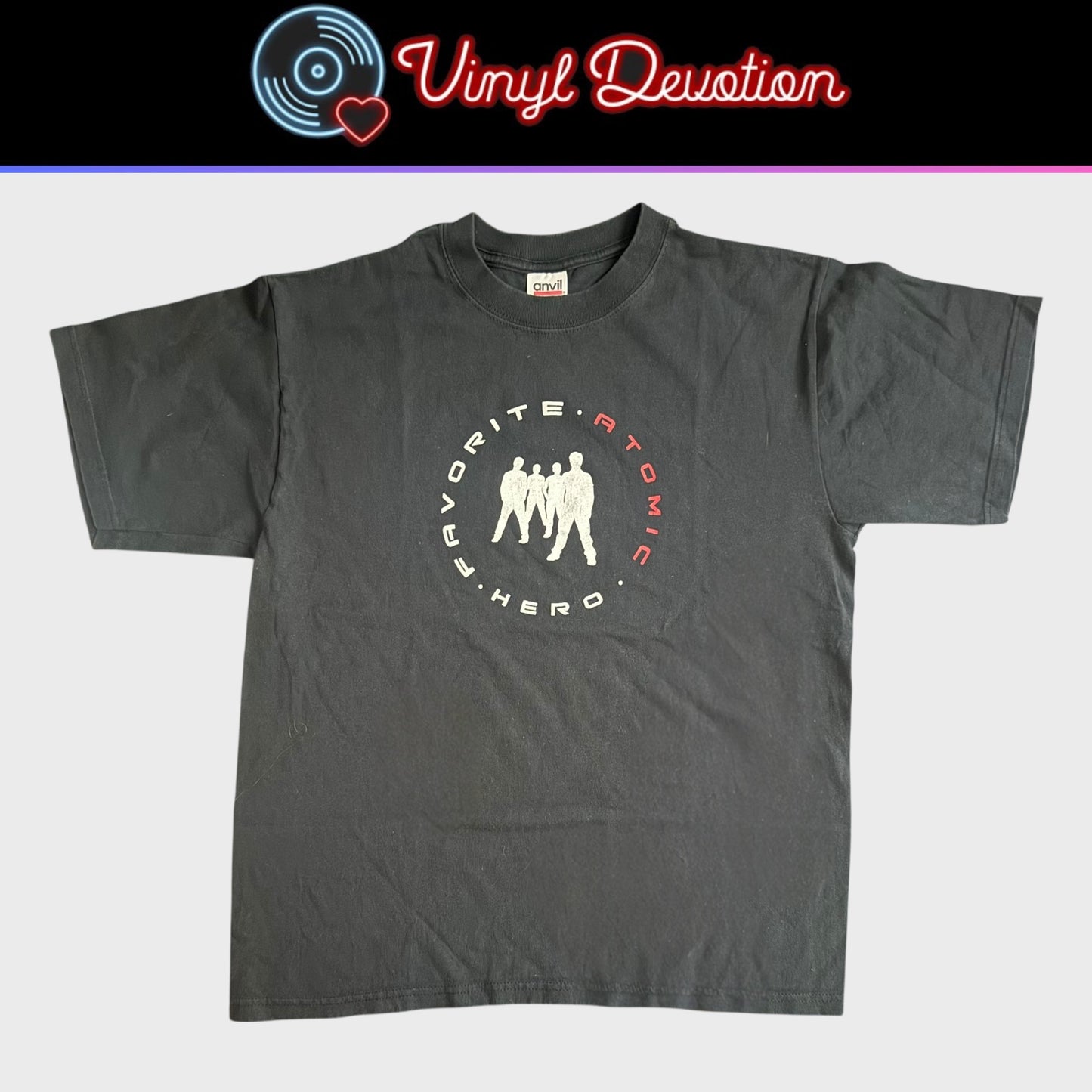 Favorite Atomic Hero Band Who Will Save You Now? Vintage T-Shirt Size M