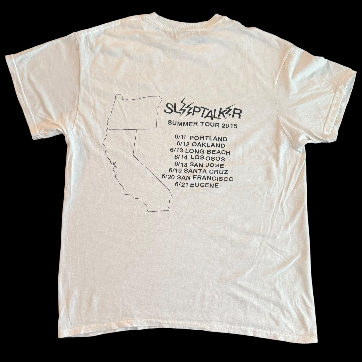 Sleeptalker Band Dream Tripping 2015 Tour White T-Shirt Size M Yaphet Kotto