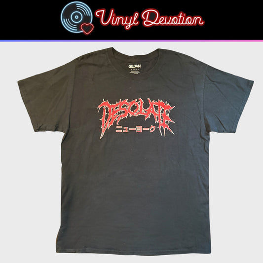 Desolate NY Metalcore Band Red Logo T-Shirt Size L