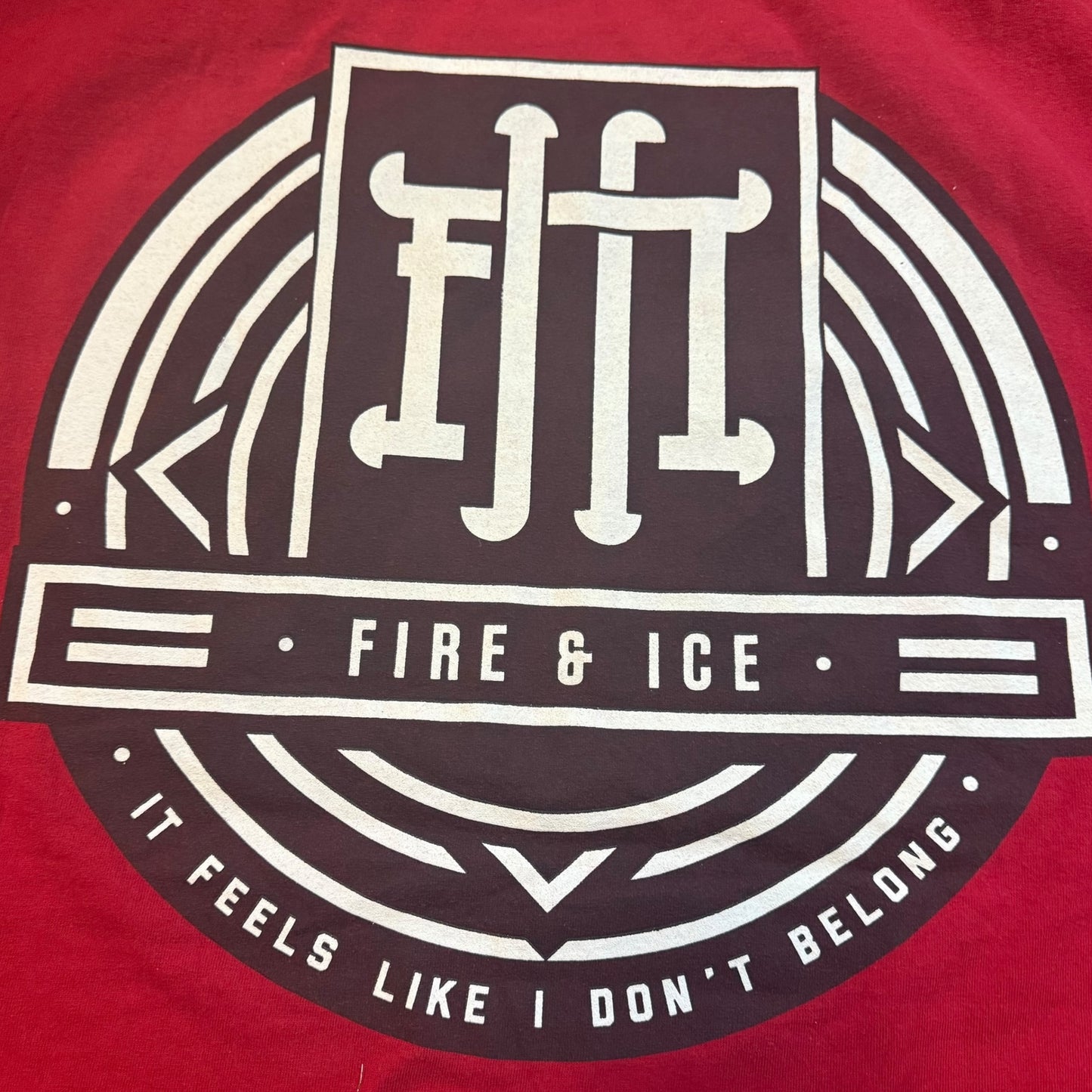 Fire & Ice Hardcore Band It Feels Like I Don't Below Red T-Shirt Size XL Down To Nothing Bracewar
