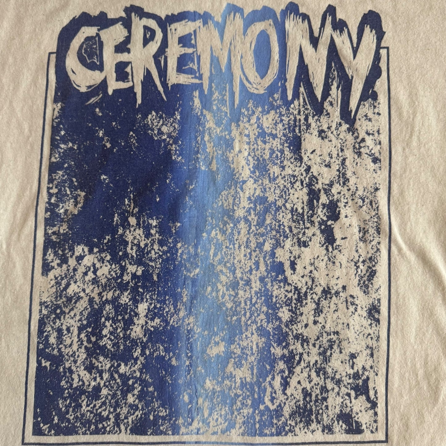 Ceremony Hardcore Band Scared People Vintage Off White T-Shirt Size M Bridge Nine