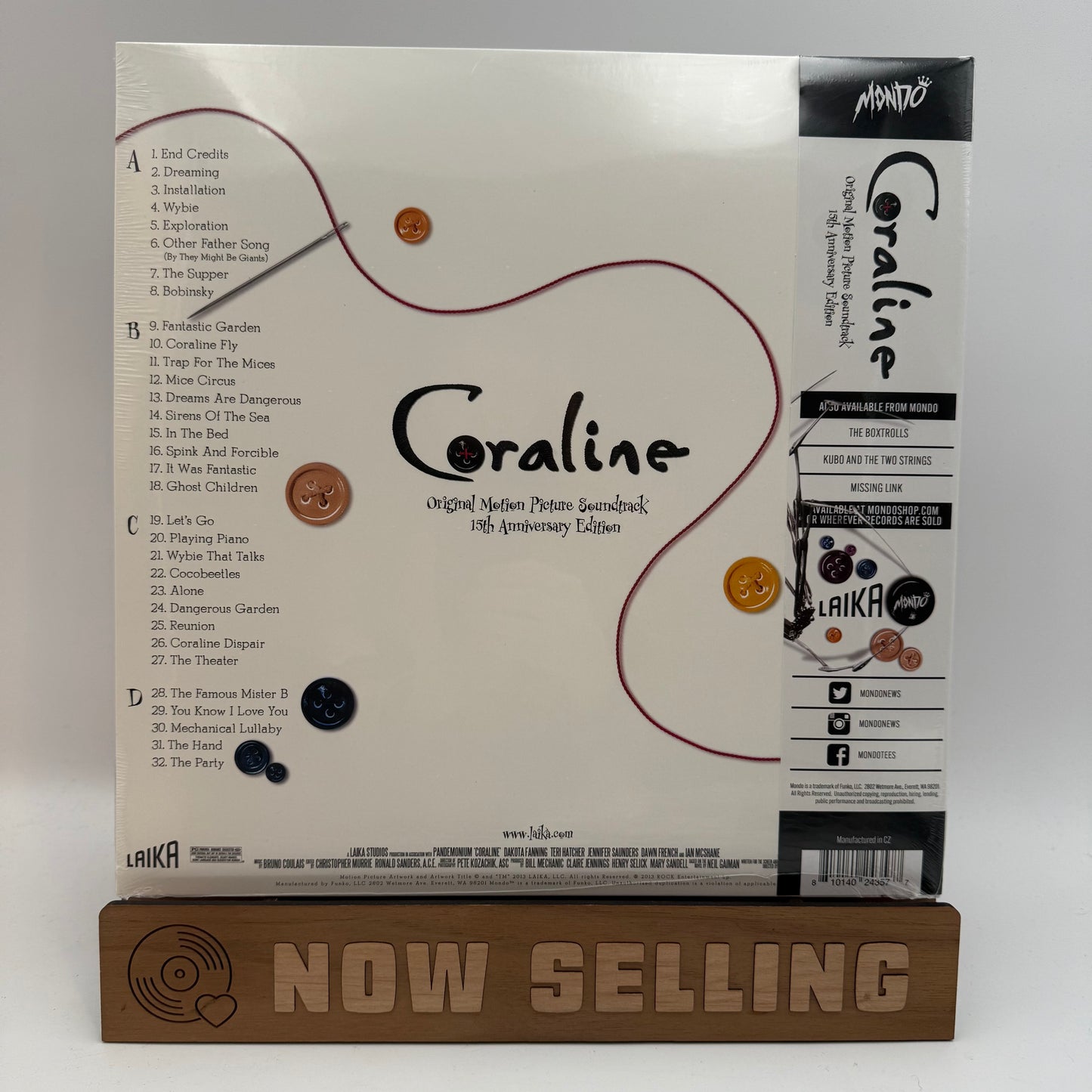 Coraline Soundtrack Vinyl LP Yellow / Blue Glitter SEALED Bruno Coulais