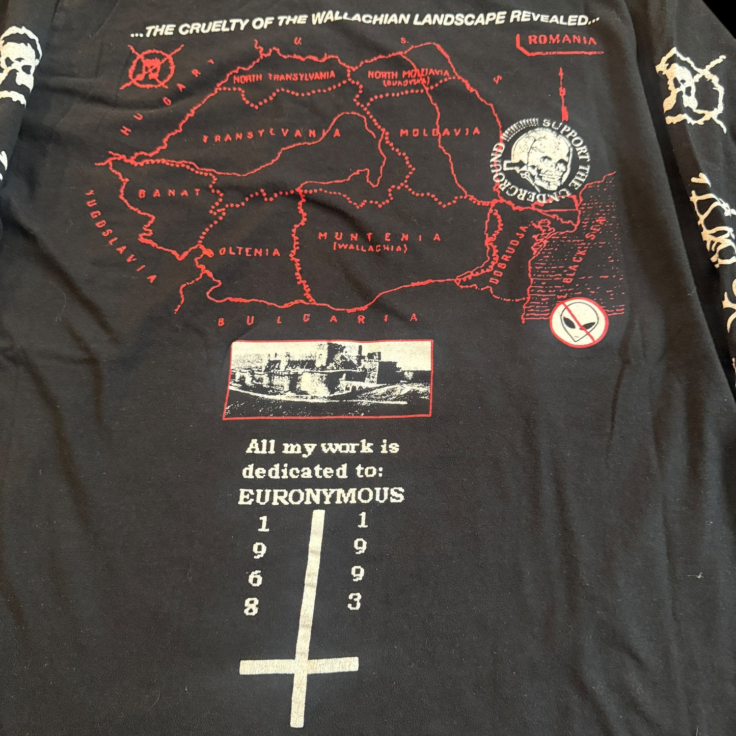 Ames Sanglantes Chindia Tower Impalements Long Sleeve T-Shirt Size M Hospital Productions Prurient