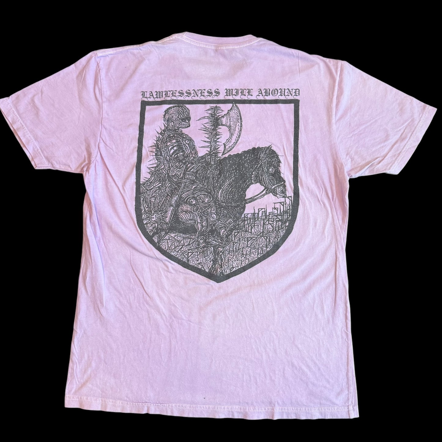 Our Place Of Worship Is Silence Band Dyed Purple T-Shirt Size L