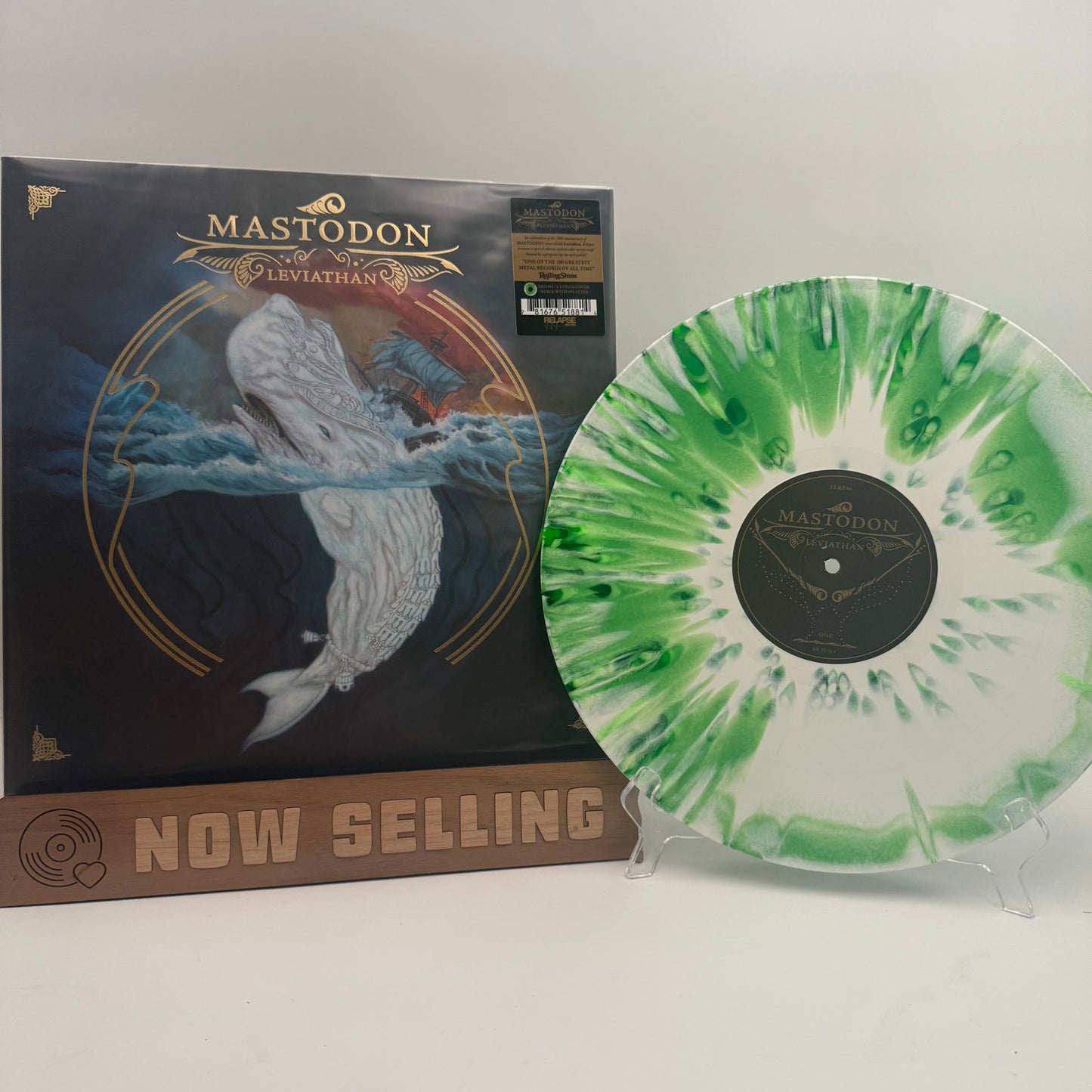 Mastodon - Leviathan Vinyl LP Deluxe Anniversary Edition Green / White Merge Splatter