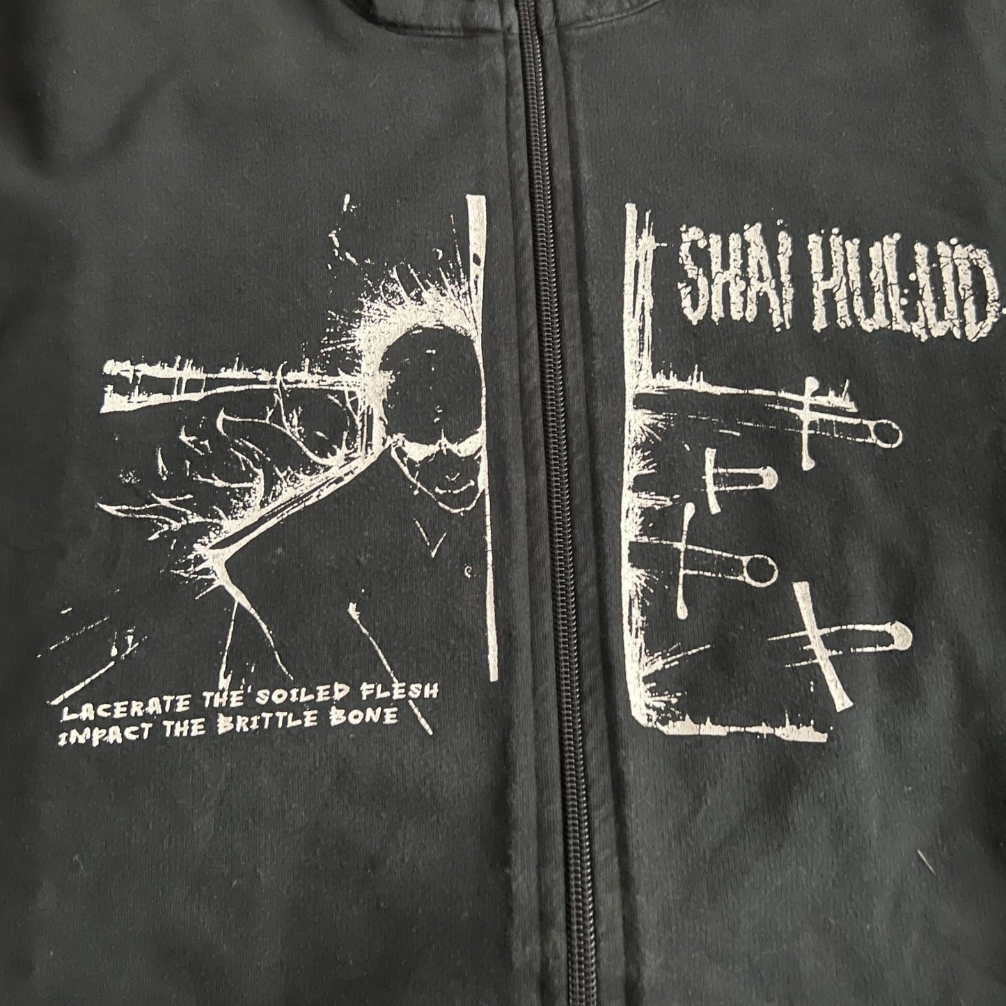 Shai Hulud Band That Within Blood Ill-Tempered Zip Up Crewneck Sweatshirt Size XL
