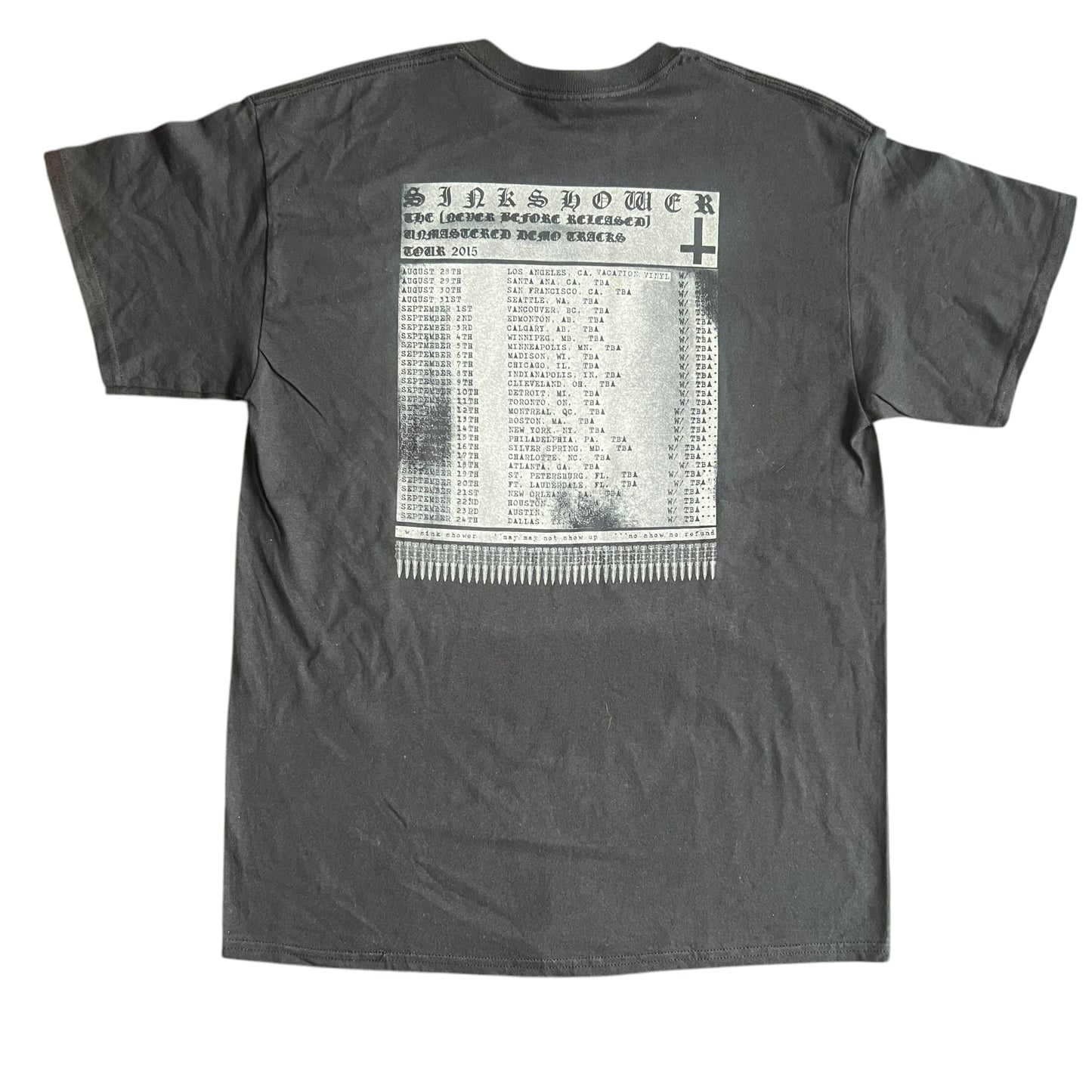Sink Shower Band Unmastered Demo Tracks T-Shirt Size L
