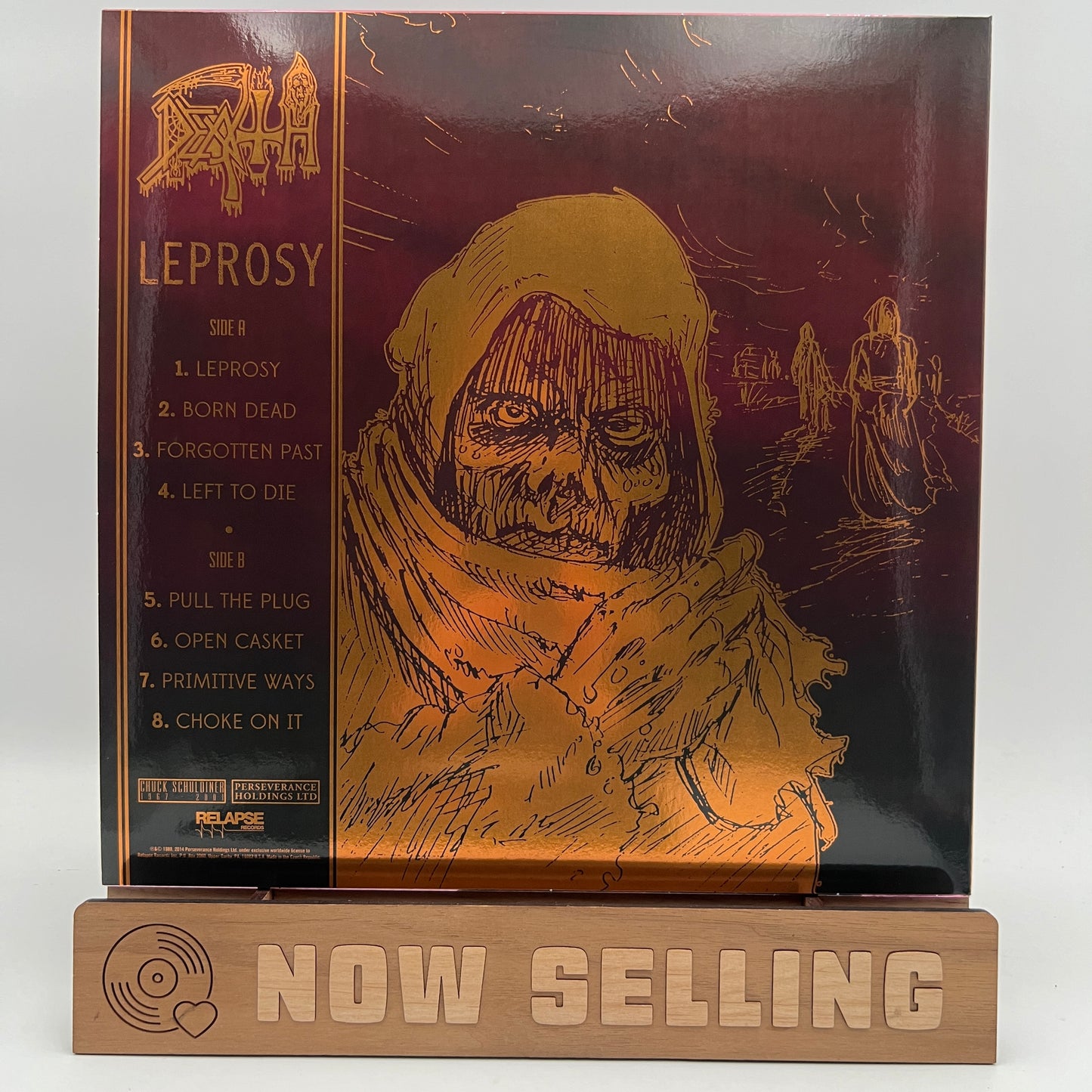 Death - Leprosy Vinyl LP Custom Tri-Color Merge w/ Splatter Foil Sleeve