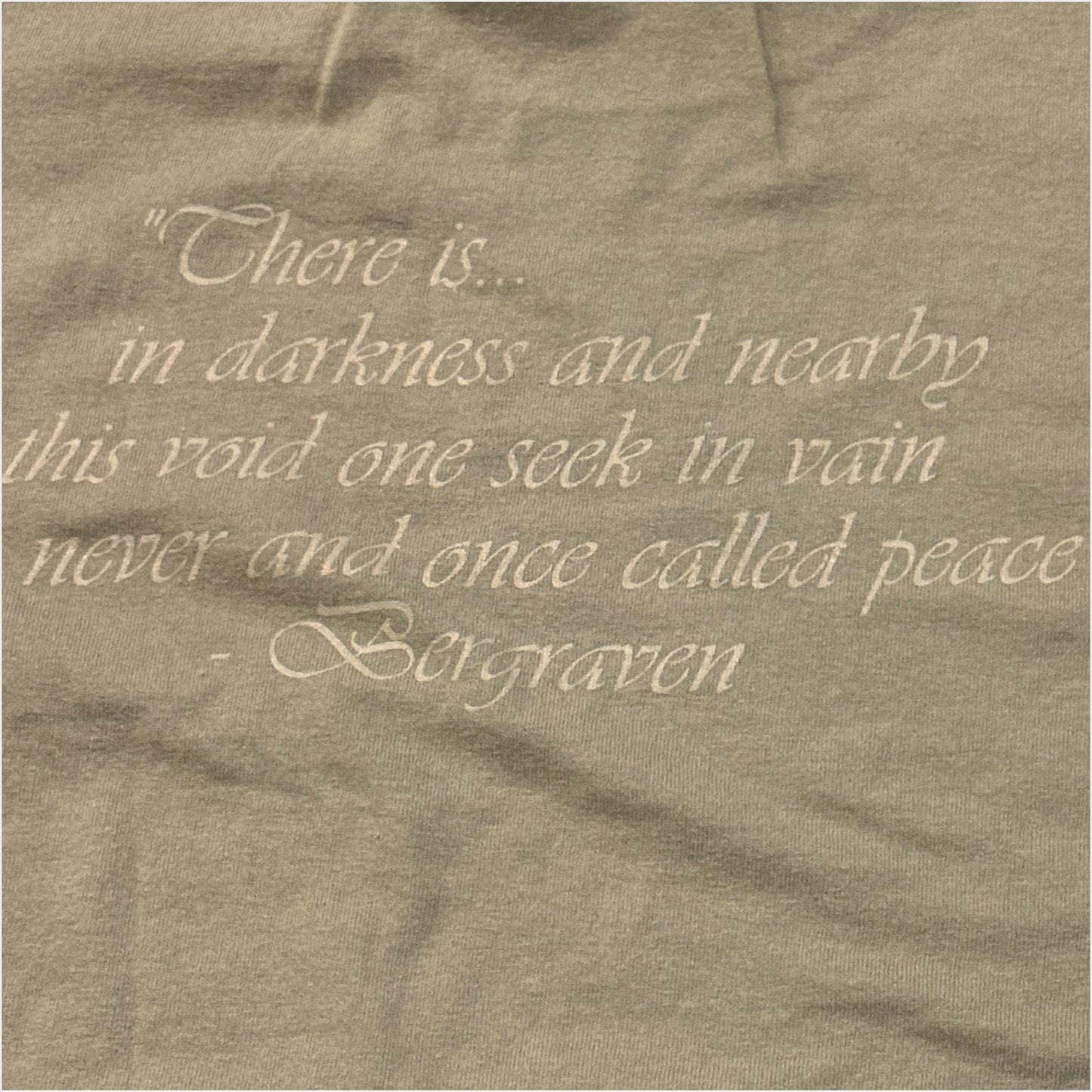 Bergraven Band Till Makabert Vasen Tan T-Shirt Size M Black Metal