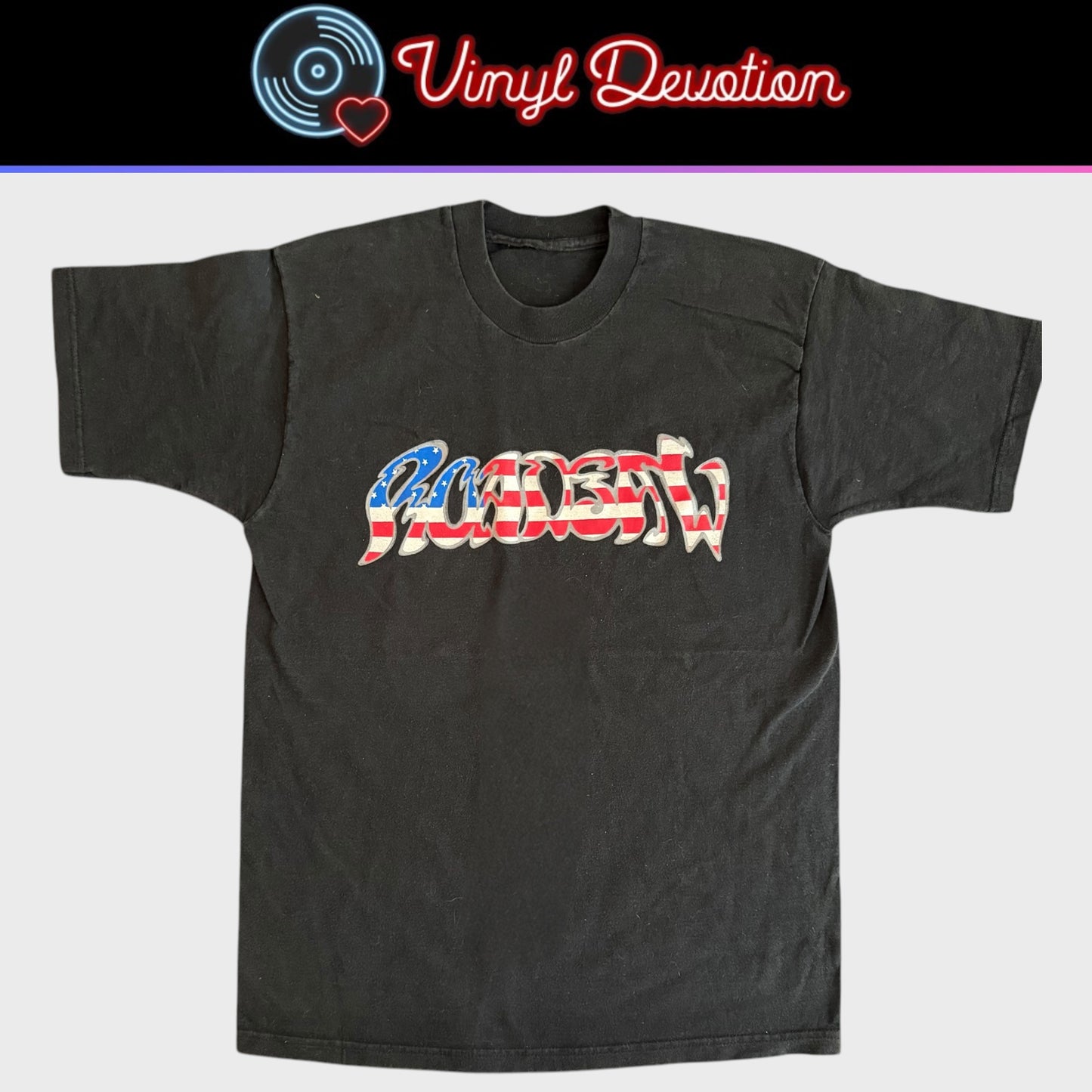 Roadsaw Band American Flag Logo Vintage T-Shirt Size M
