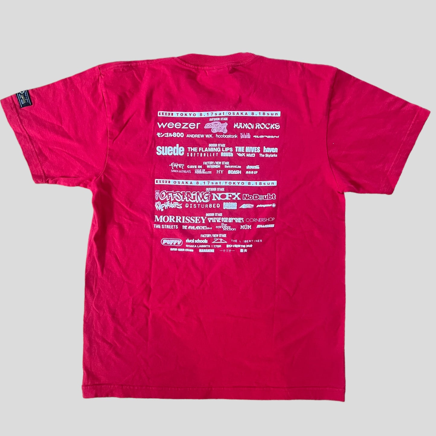 Summer Sonic Music Festival Vintage 2000 Red T-Shirt Size L
