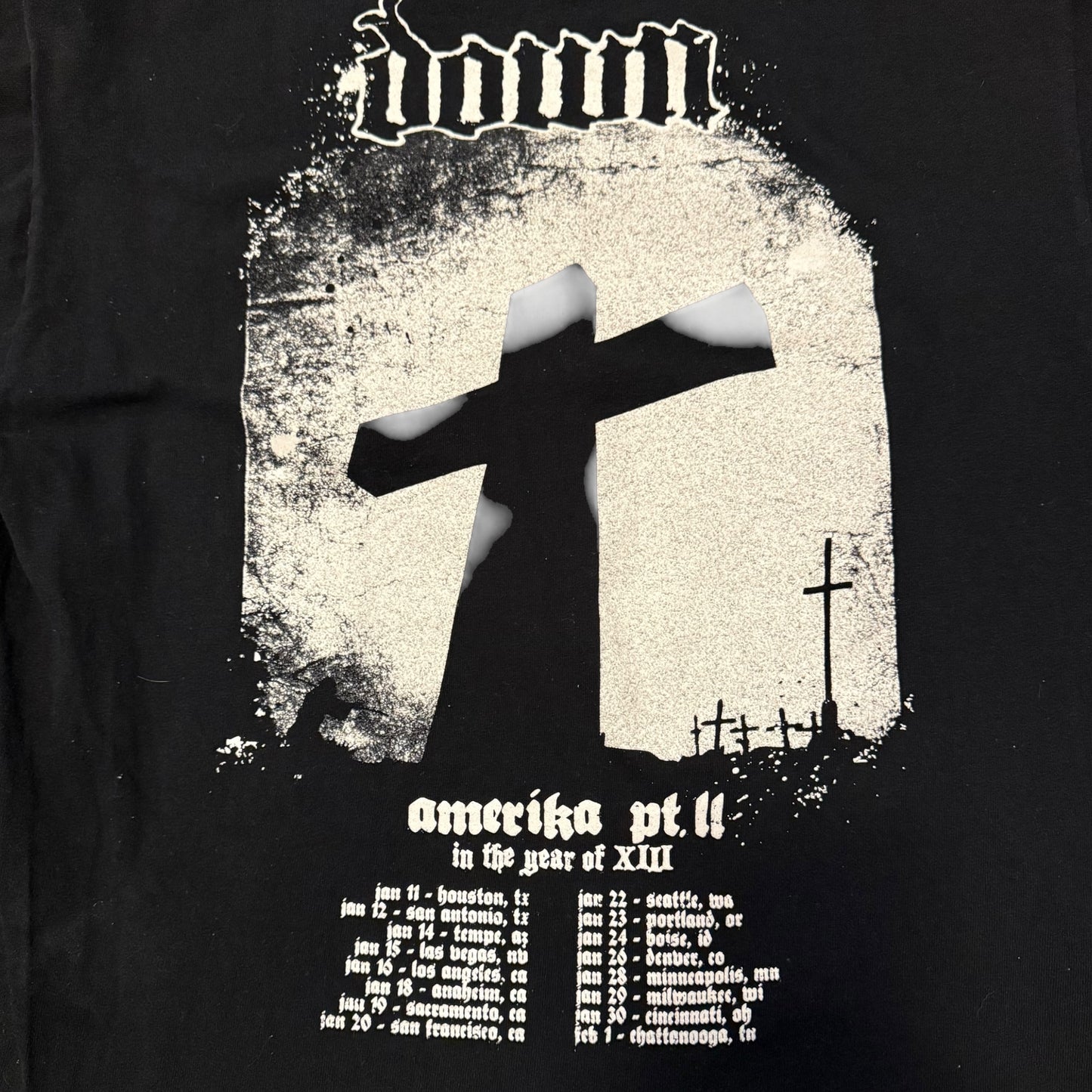 Down Band EP l Of IV - 2013 Tour T-Shirt Size L Pantera EyeHateGod Corrosion Of Conformity