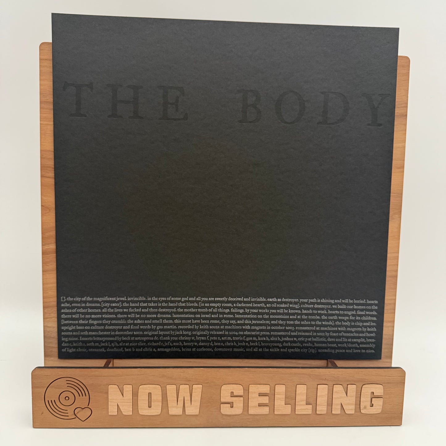 The Body - The Body Self Titled Vinyl LP Reissue