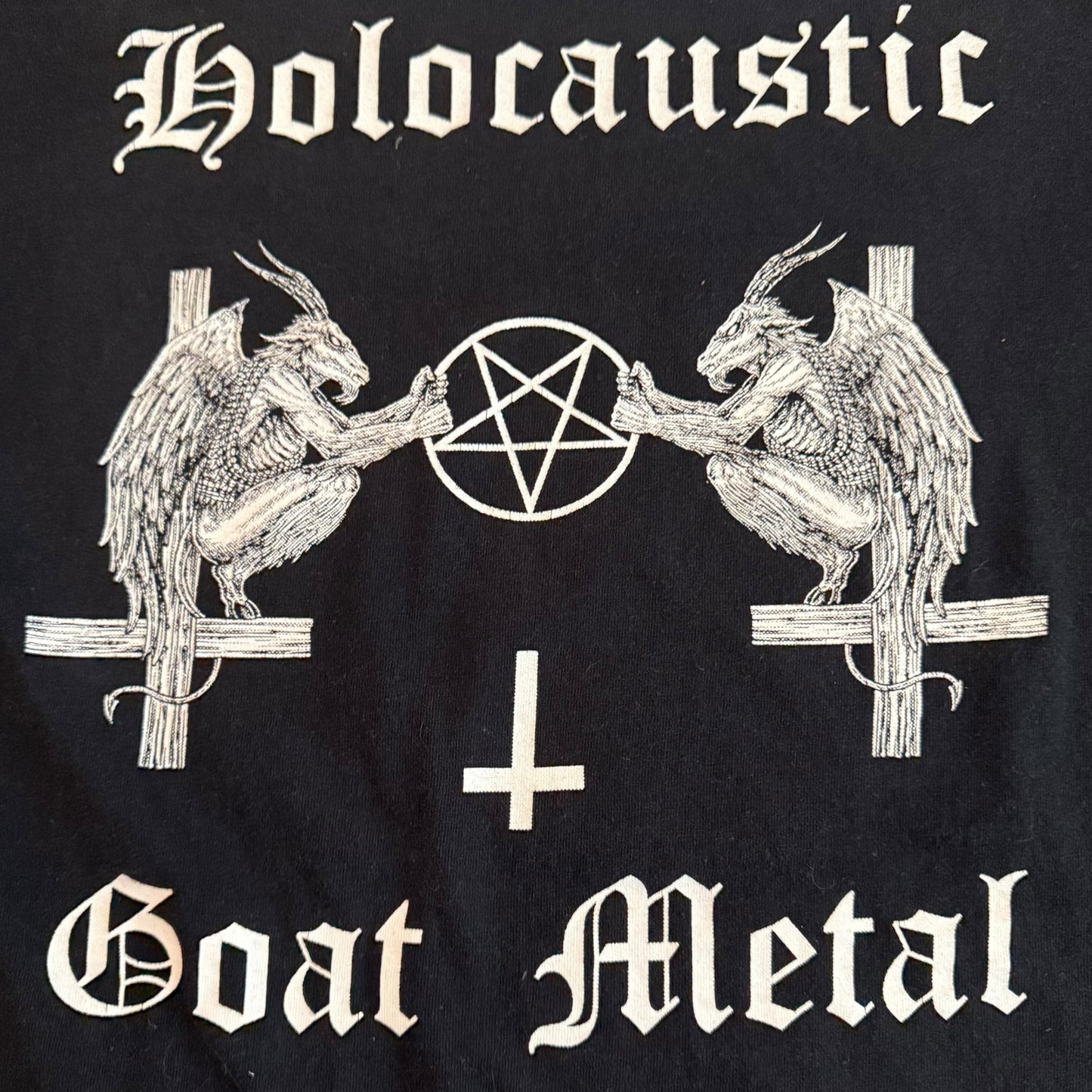 Necroholocaust Band Rites Of Black Blood T-Shirt Size L Satanik Goat Ritual