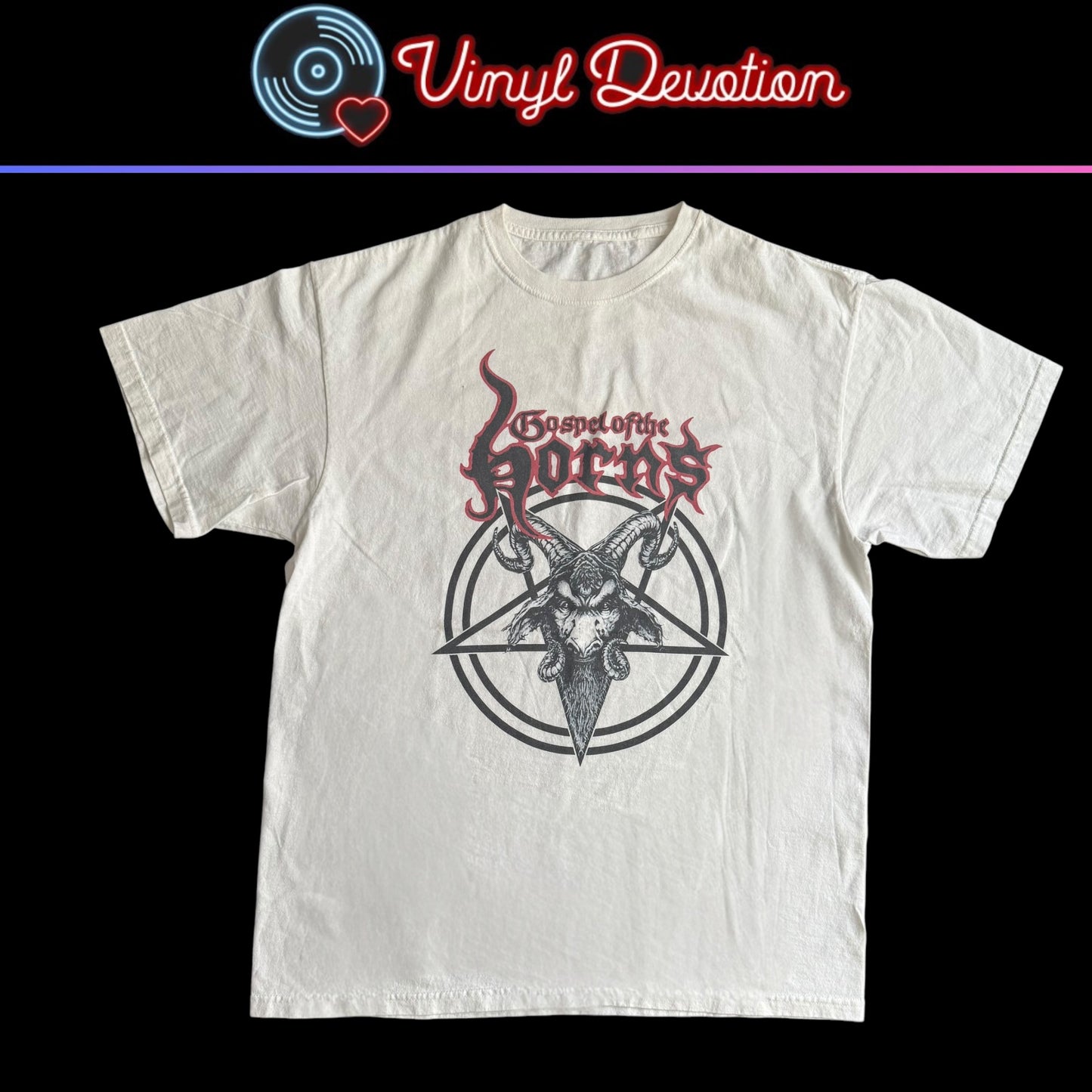 Gospel Of The Horns Band An iron Will White T-Shirt Size L