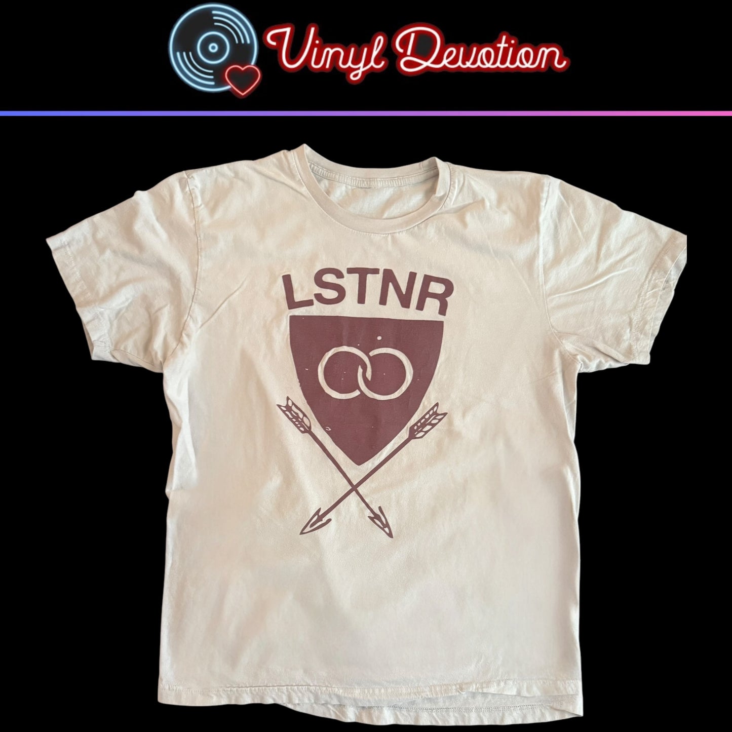 LSTNR Music Studio Founded Dave Chase Tan T-Shirt Size L