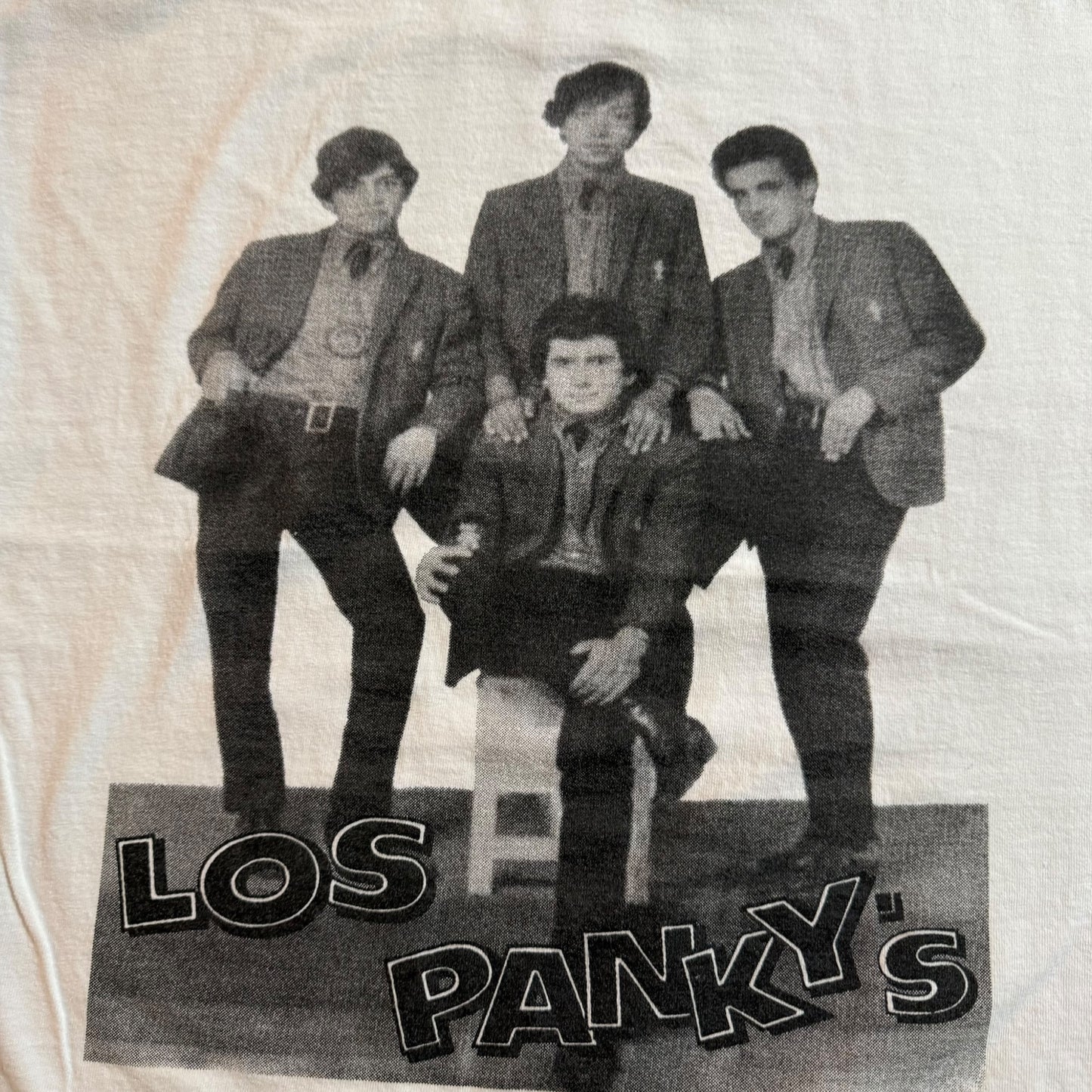Los Panky's Band White T-Shirt Size L