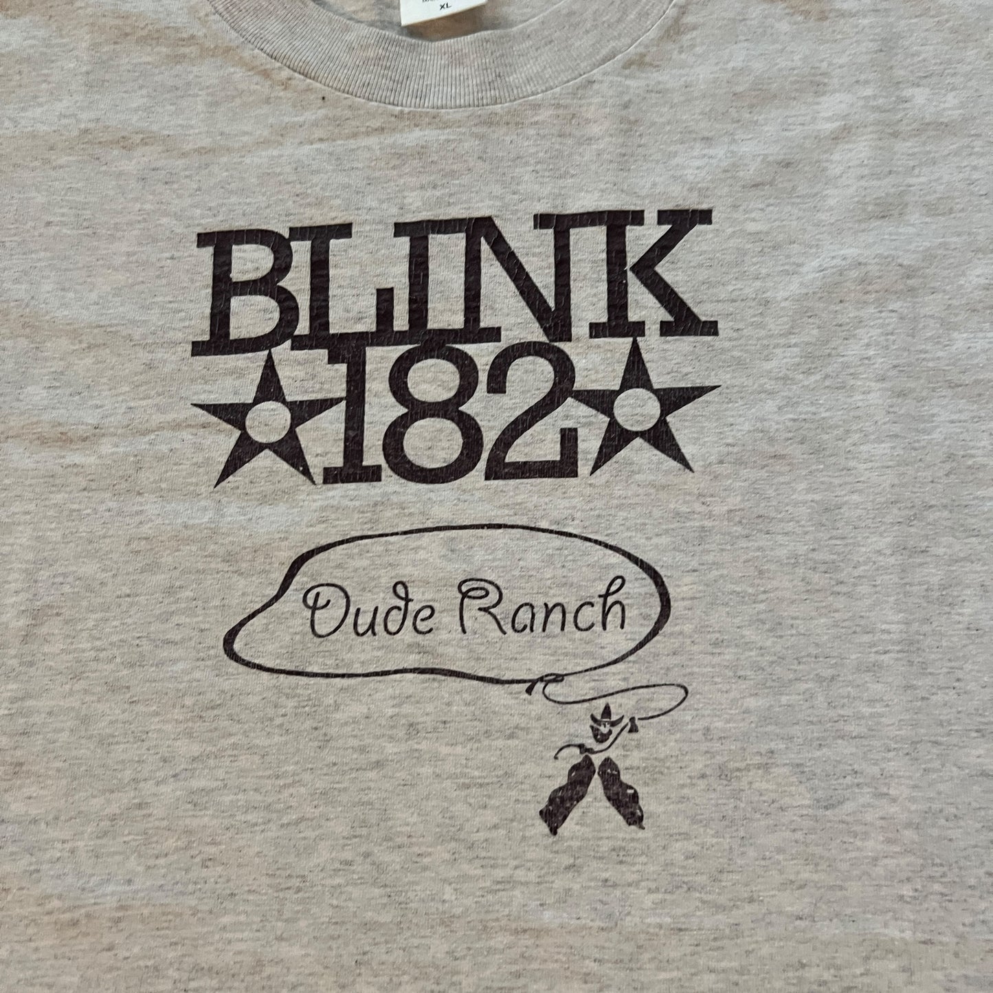 Blink-182 Band Dude Ranch Vintage Light Gray T-Shirt Size XL Single Stitch