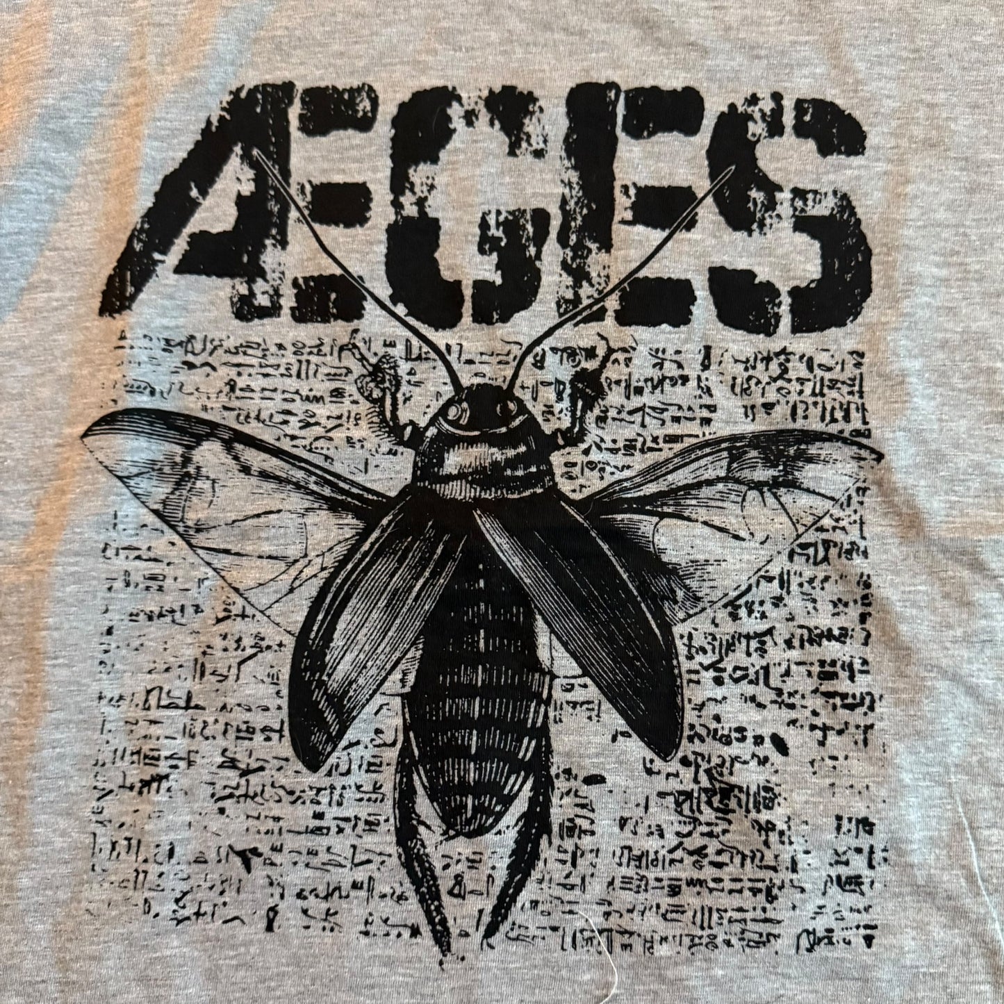 Æges Band Self Titled Gray T-Shirt Size M Aeges