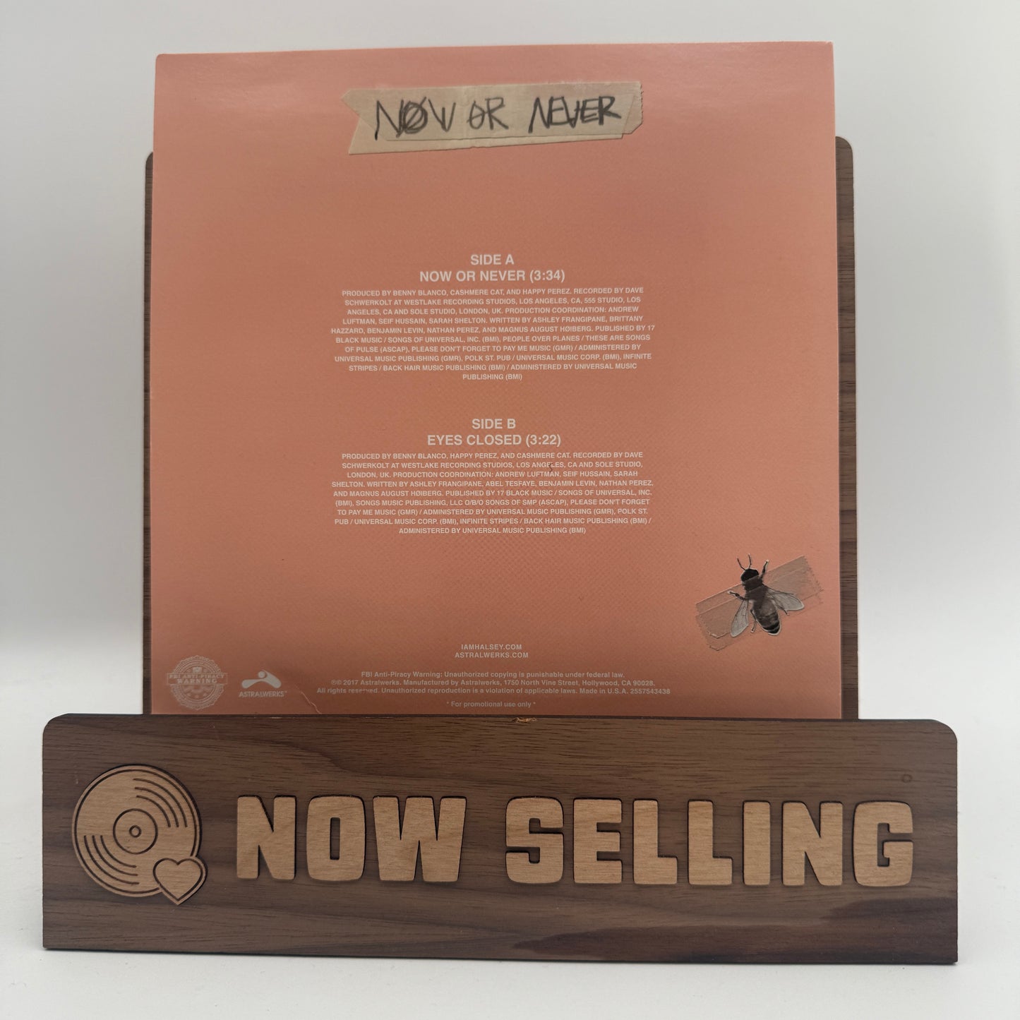 Halsey - Now Or Never Vinyl 7" Limited Edition Promo