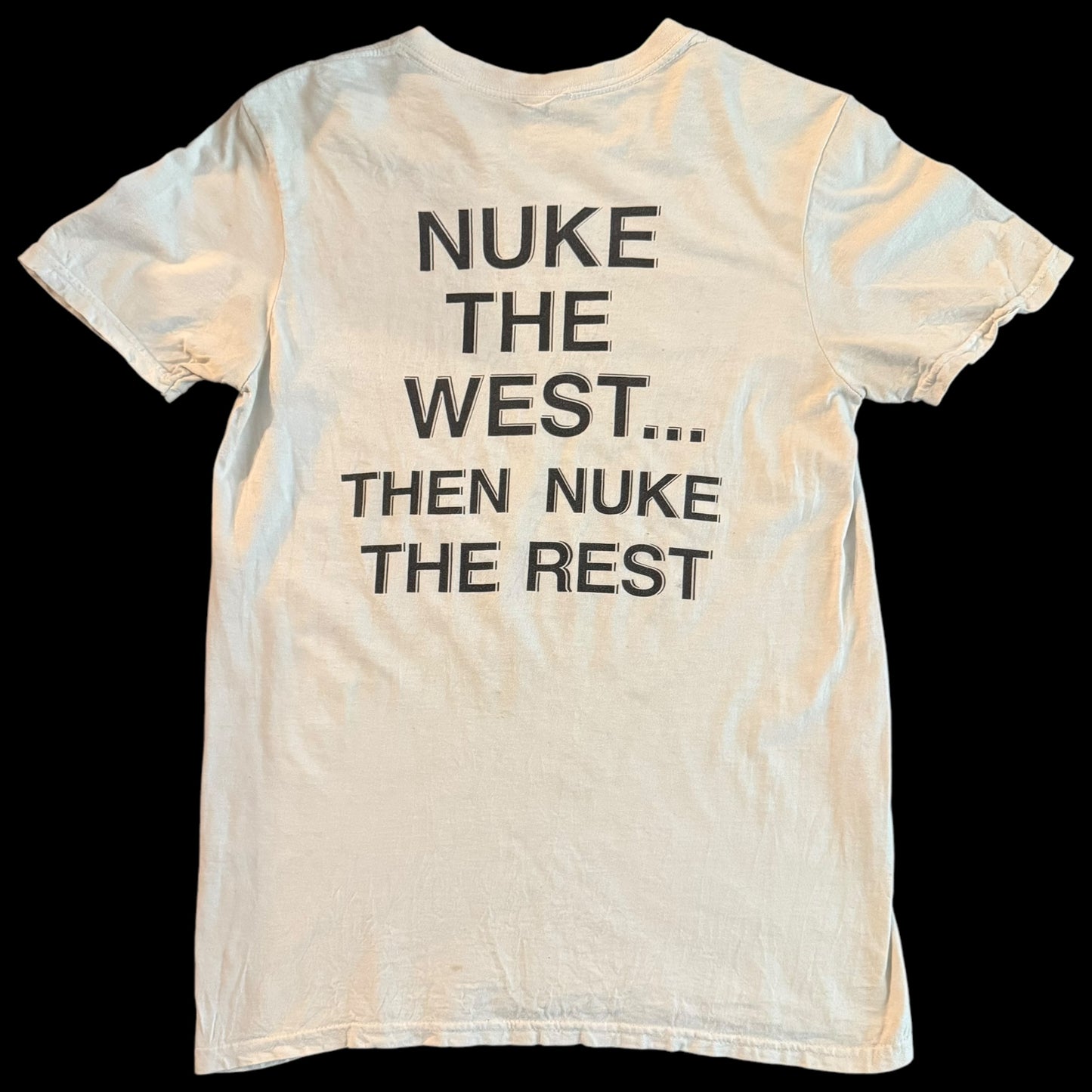 Nuclear Age Hardcore Band Nuke The West White T-Shirt Size S