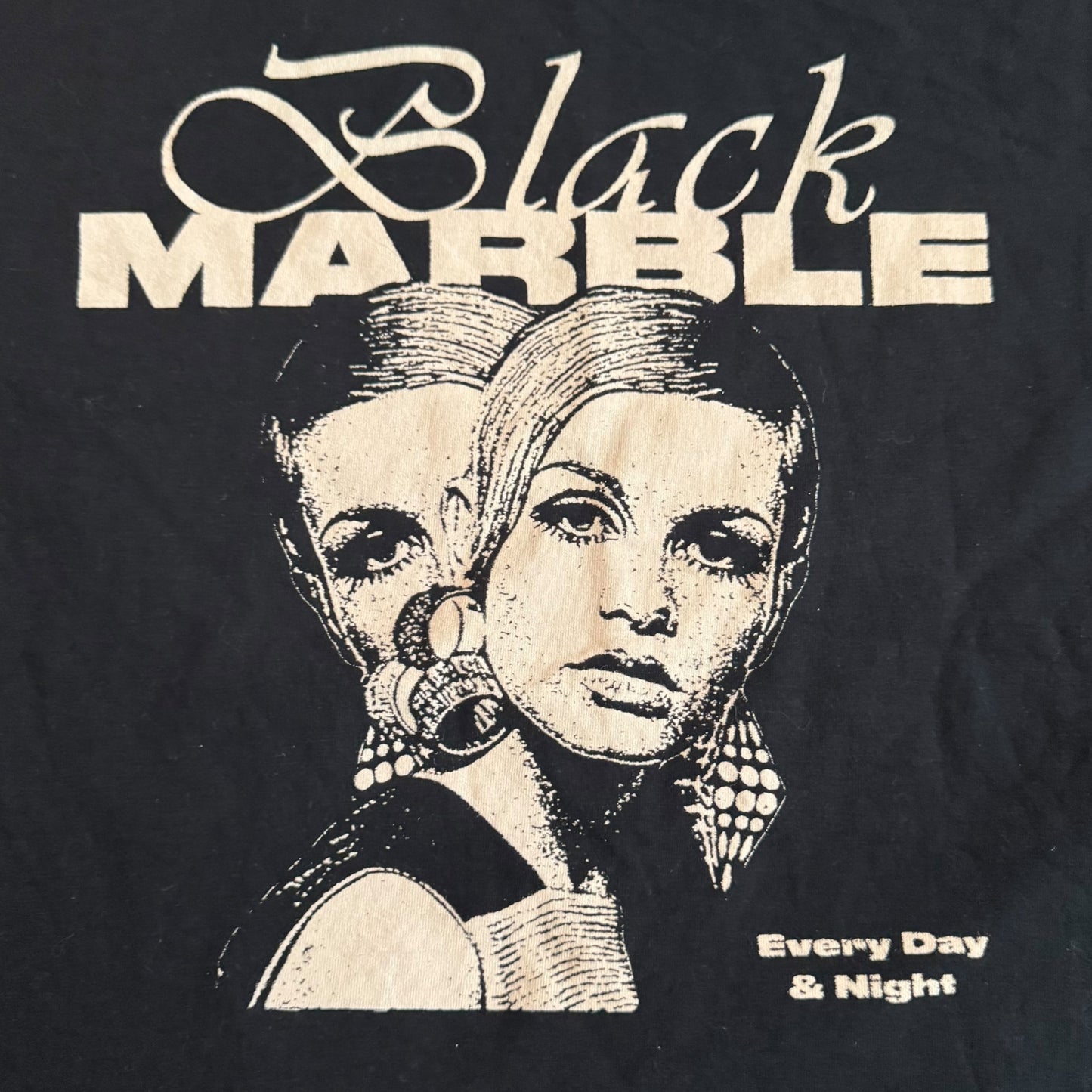 Black Marble Band Twiggy T-Shirt Size XL Coldwave Synth-Pop Post-Punk