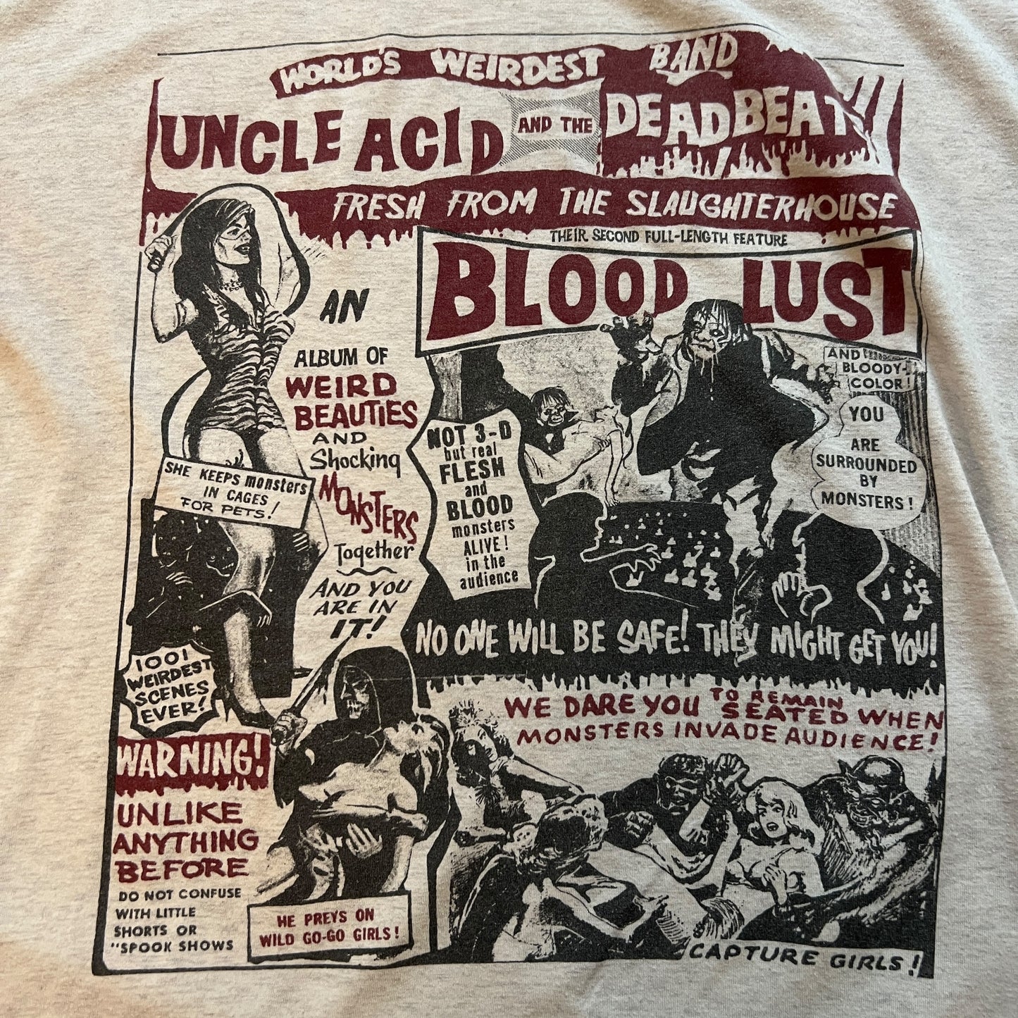 Uncle Acid & The Deadbeats Band Blood Lust T-Shirt Size L