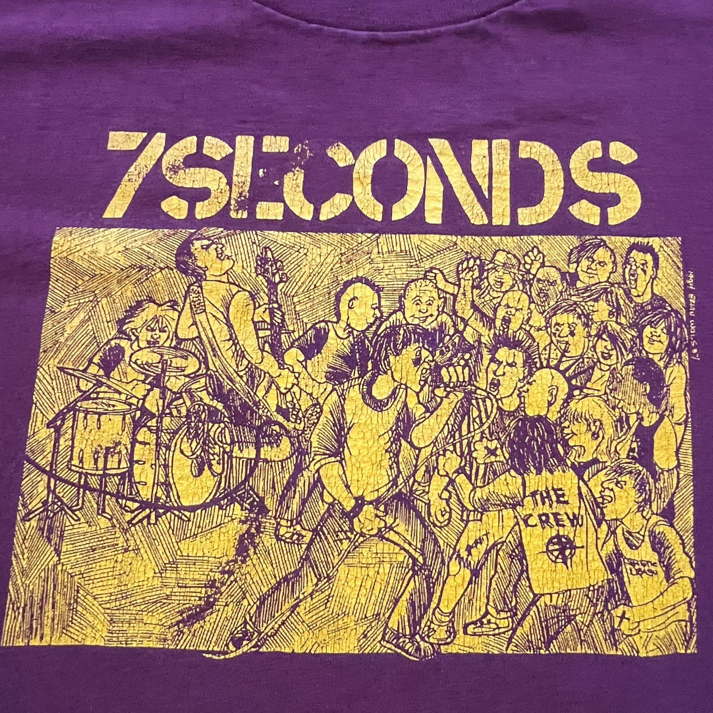 7 Seconds Band Walk Together Rock Together Vintage 90s Maroon T-Shirt Size XL