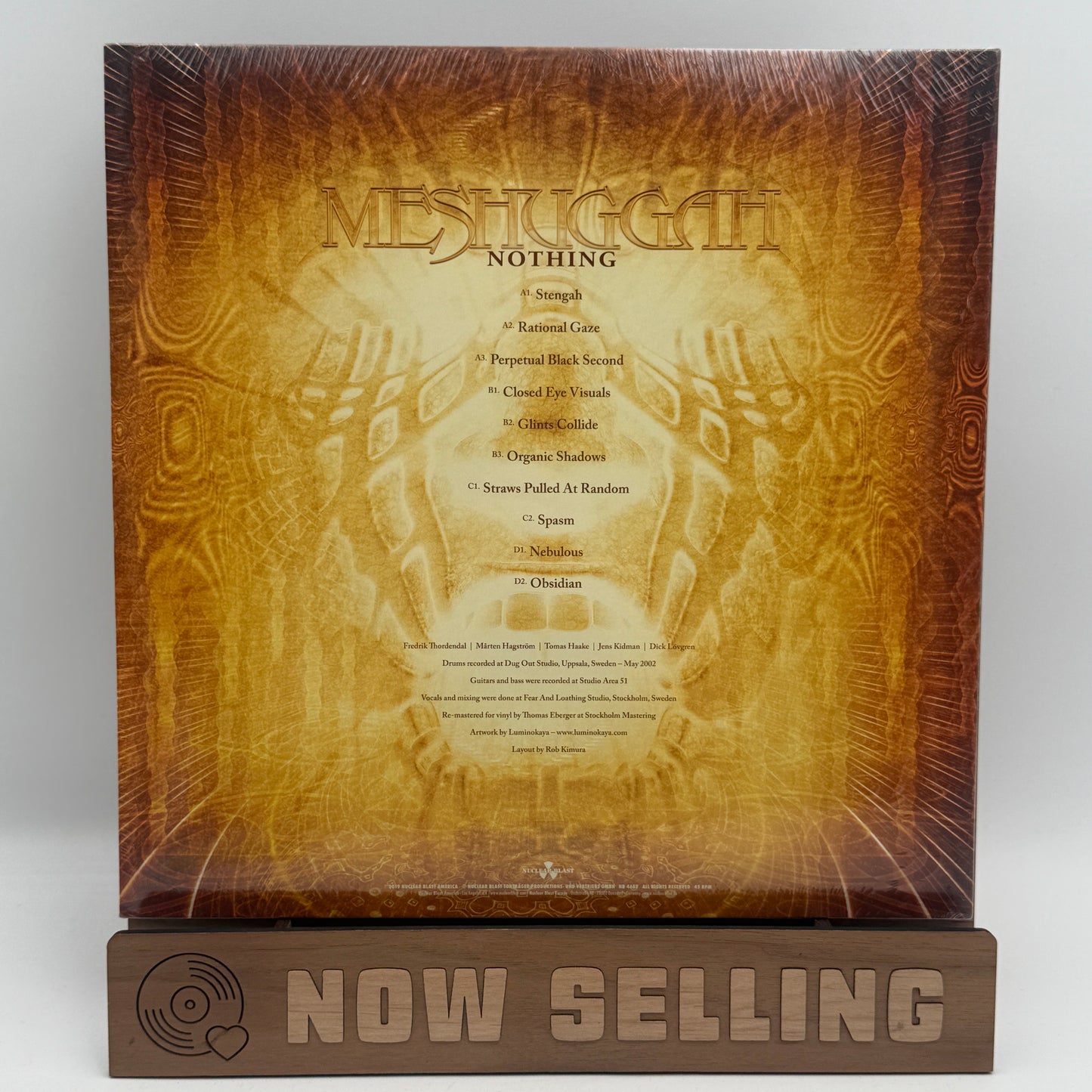 Meshuggah - Nothing Vinyl LP Alt Cover Reissue Brown / Orange Swirl SEALED