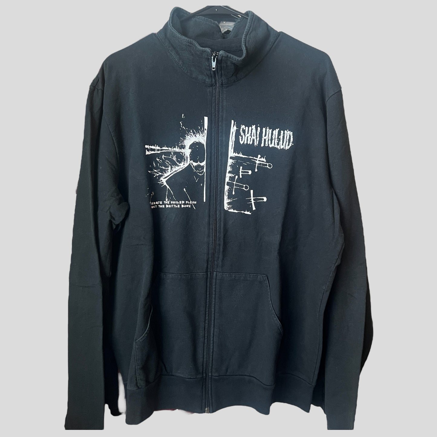 Shai Hulud Band That Within Blood Ill-Tempered Zip Up Crewneck Sweatshirt Size XL
