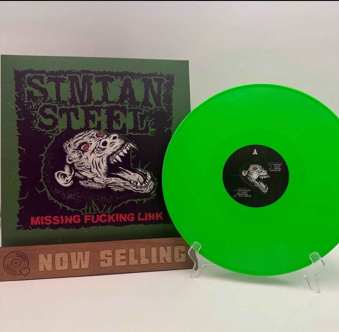 Simian Steel - Missing Fucking Link Vinyl LP Neon Green Iron Monkey