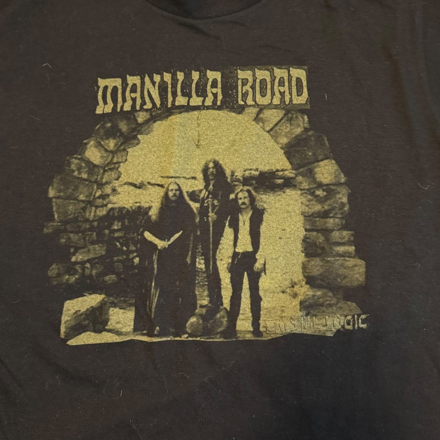 Manilla Road Band Crystal Logic Black T-Shirt Size S