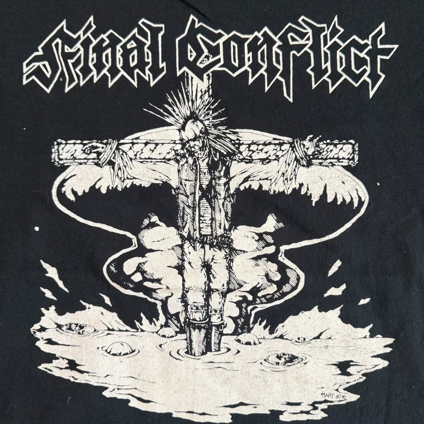 Final Conflict Band Punk Crucifixion T-Shirt Size M