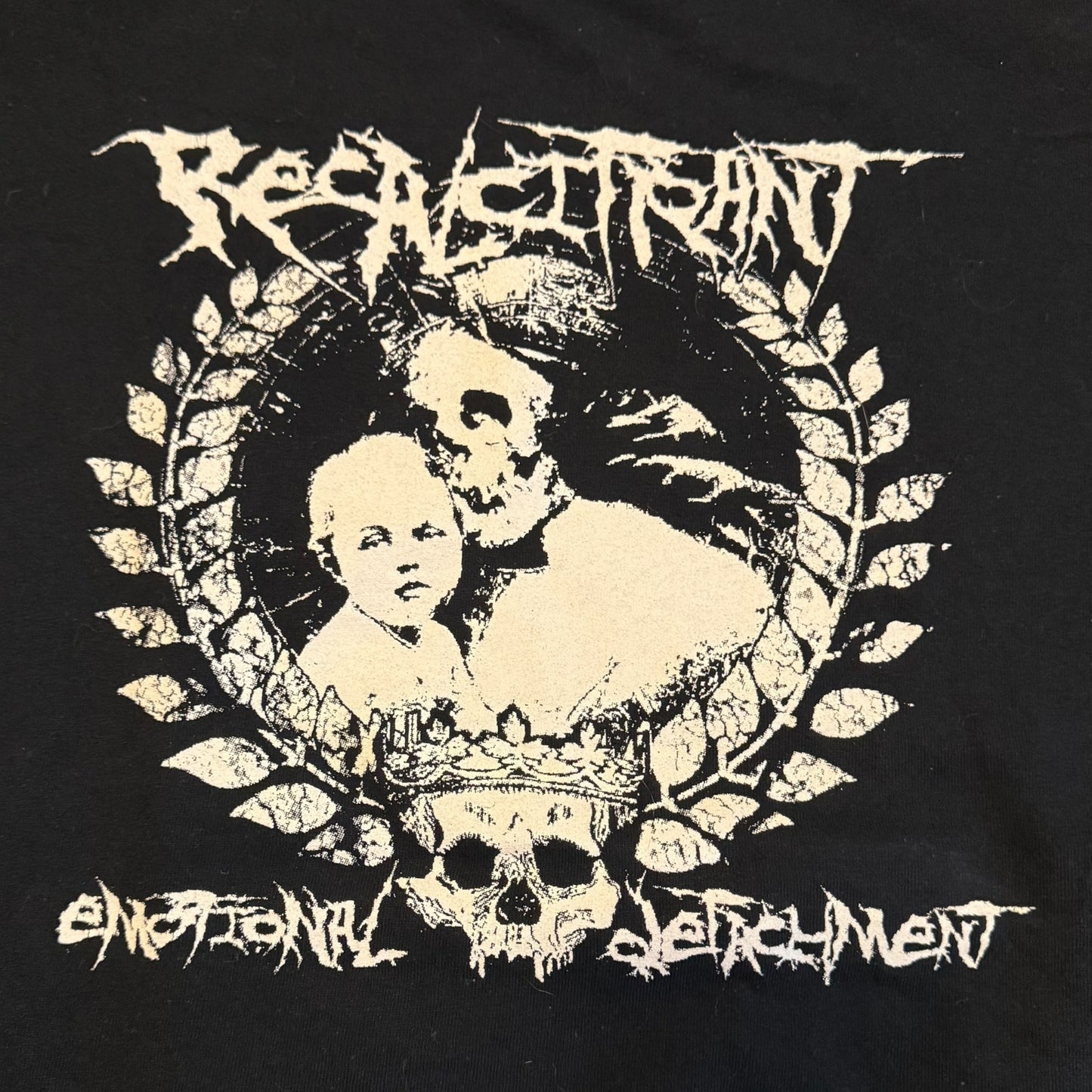 Recalcitrant Grindcore Band Emotional Detachment T-Shirt Size L Fiend Haggus