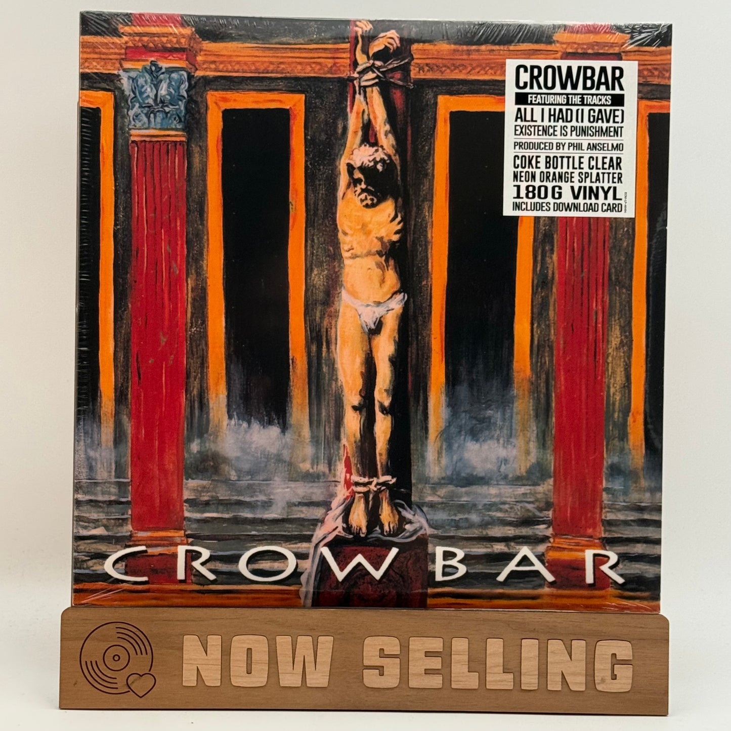 Crowbar - Crowbar Self Titled Vinyl LP Coke Bottle Clear Orange Splatter SEALED