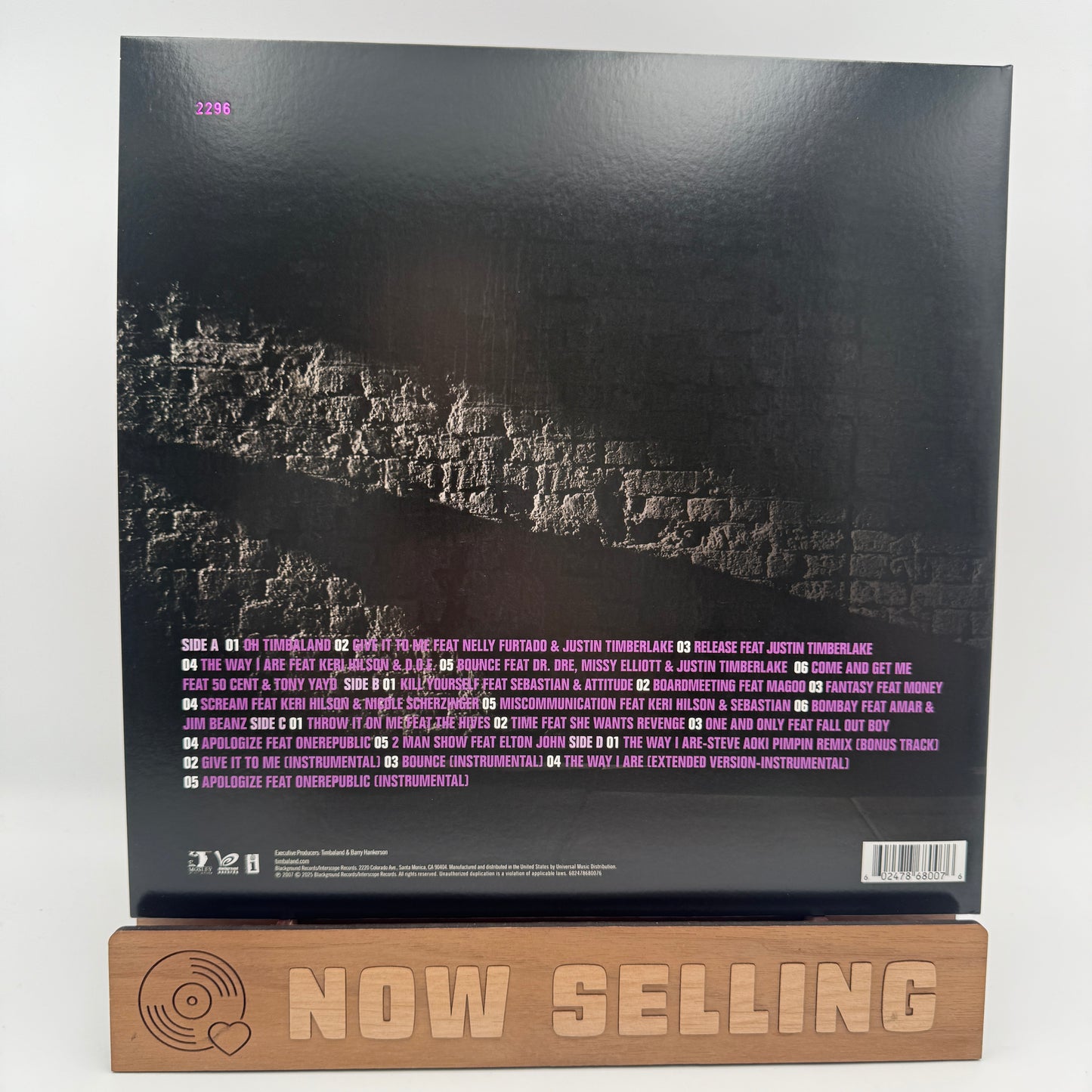 Timbaland - Shock Value Vinyl LP Reissue Purple Black Splatter Numbered IVC