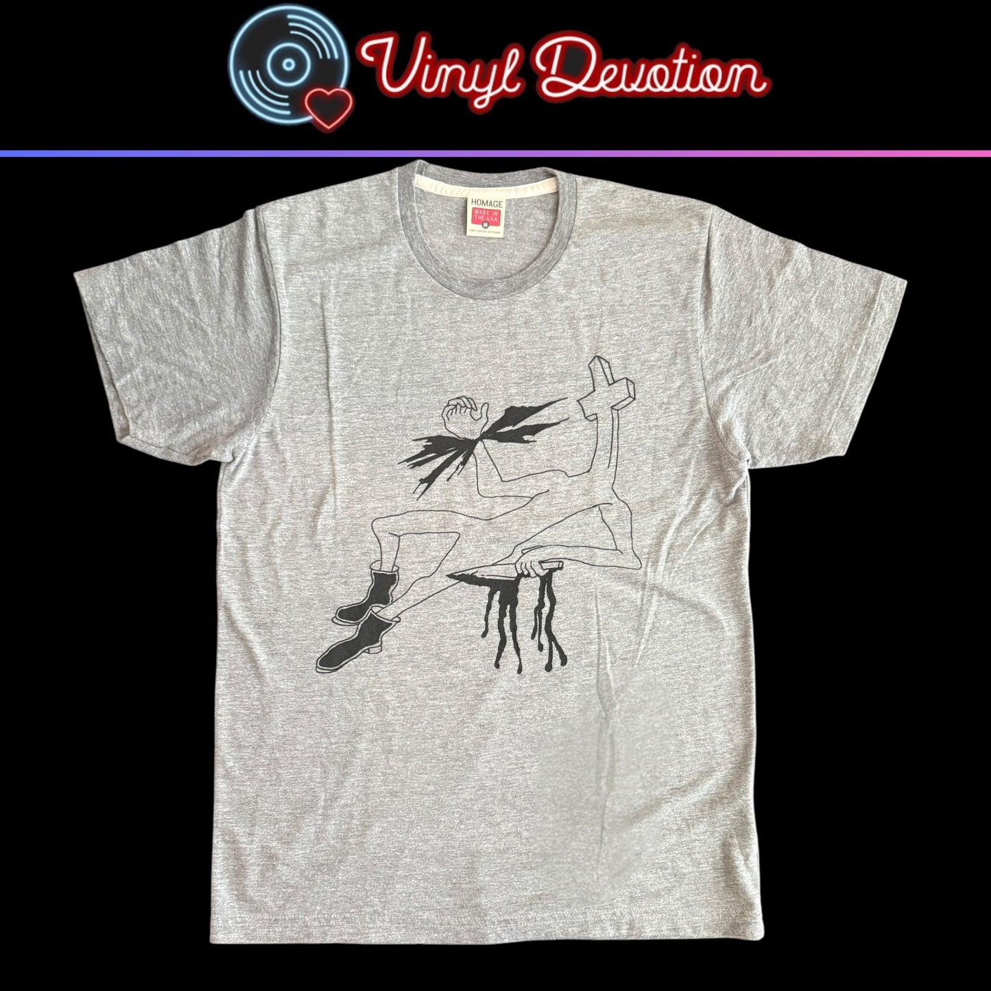 The Great Sadness Band Vomit / We Die Light Gray T-Shirt M