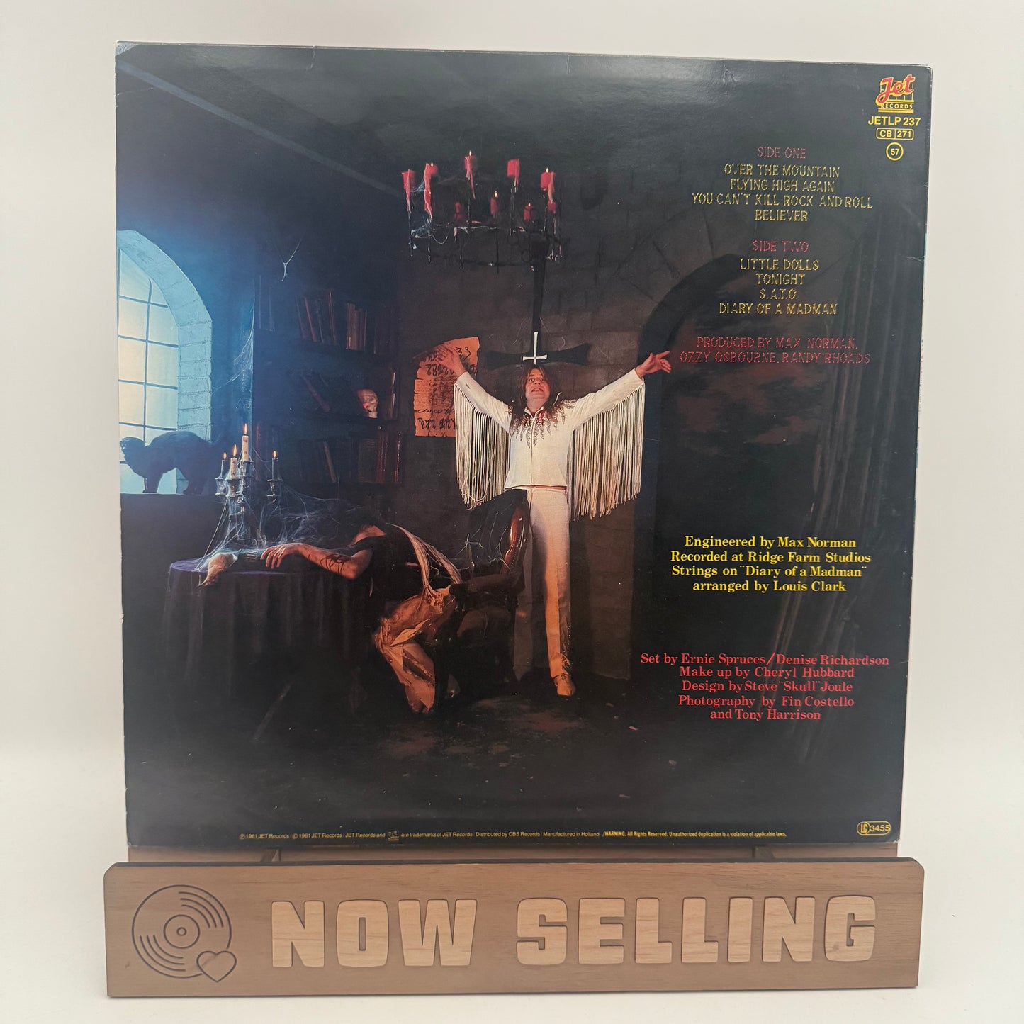 Ozzy Osbourne - Diary Of A Madman Vinyl LP Original 1st Press Europe JETLP 237