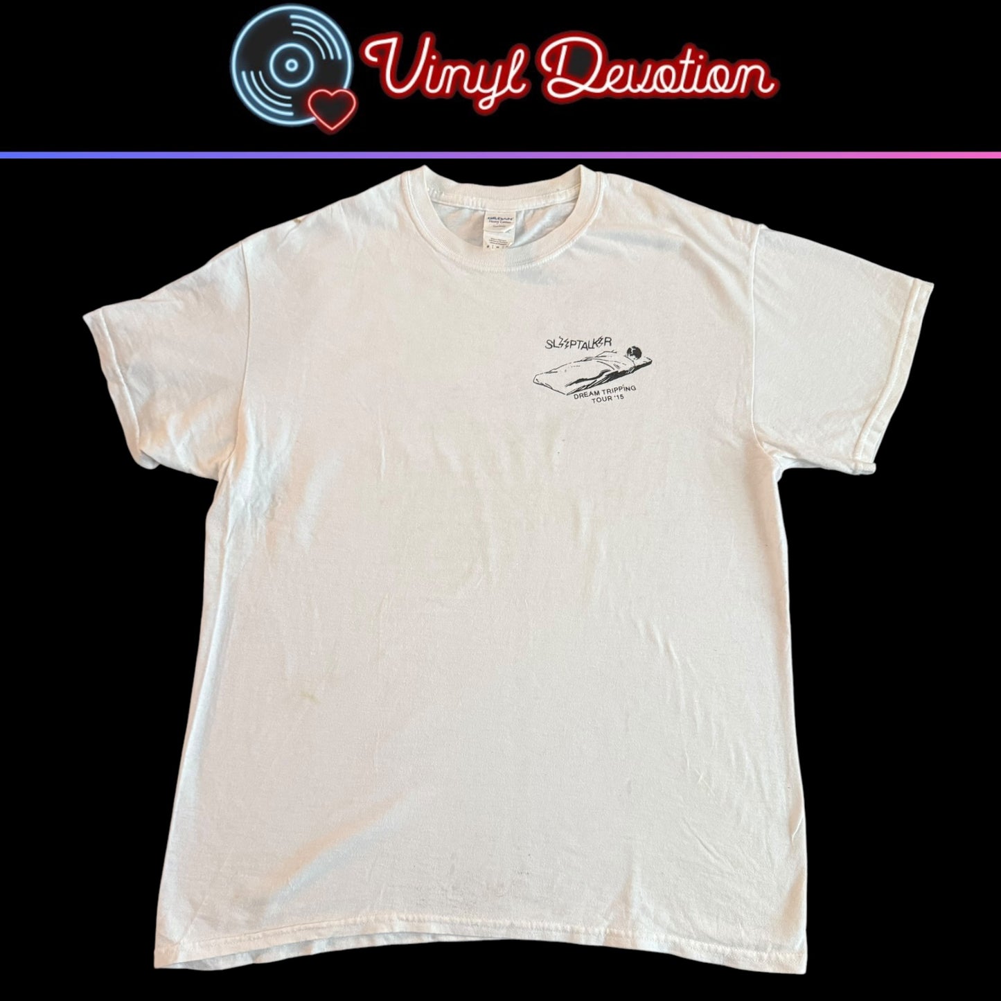 Sleeptalker Band Dream Tripping 2015 Tour White T-Shirt Size M Yaphet Kotto