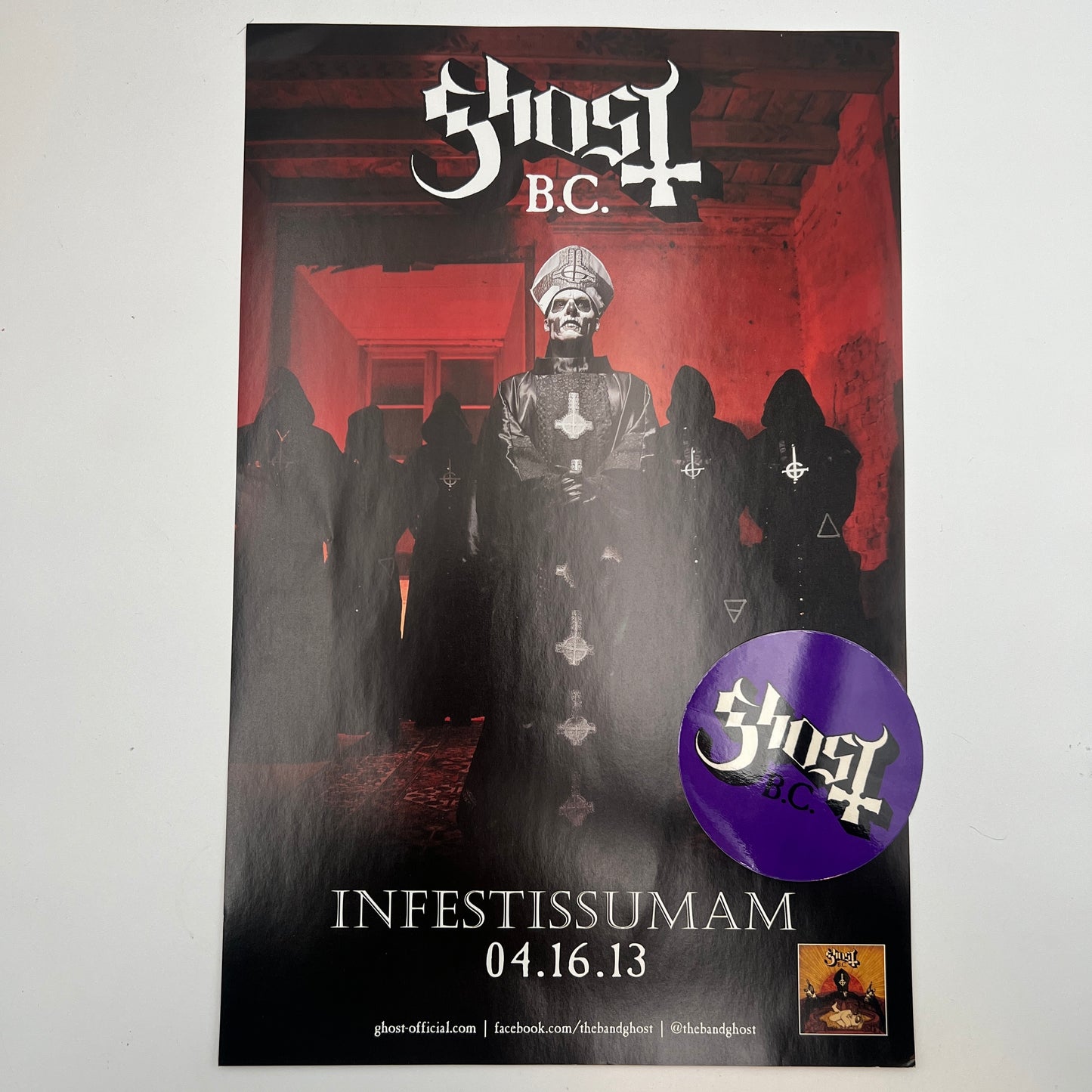 Ghost B.C. Band Infestissumam Promo Poster 11 x 17 w/ Sticker
