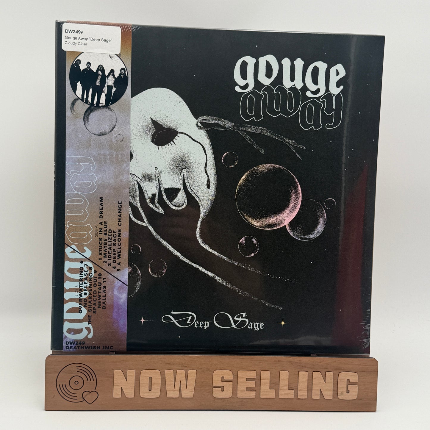 Gouge Away - Deep Sage Vinyl LP Cloudy Clear SEALED