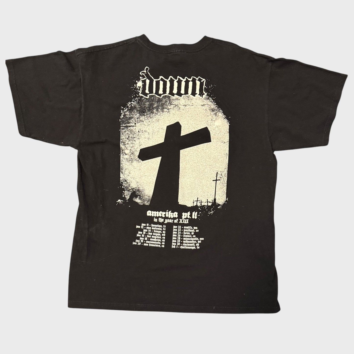 Down Band EP l Of IV - 2013 Tour T-Shirt Size L Pantera EyeHateGod Corrosion Of Conformity