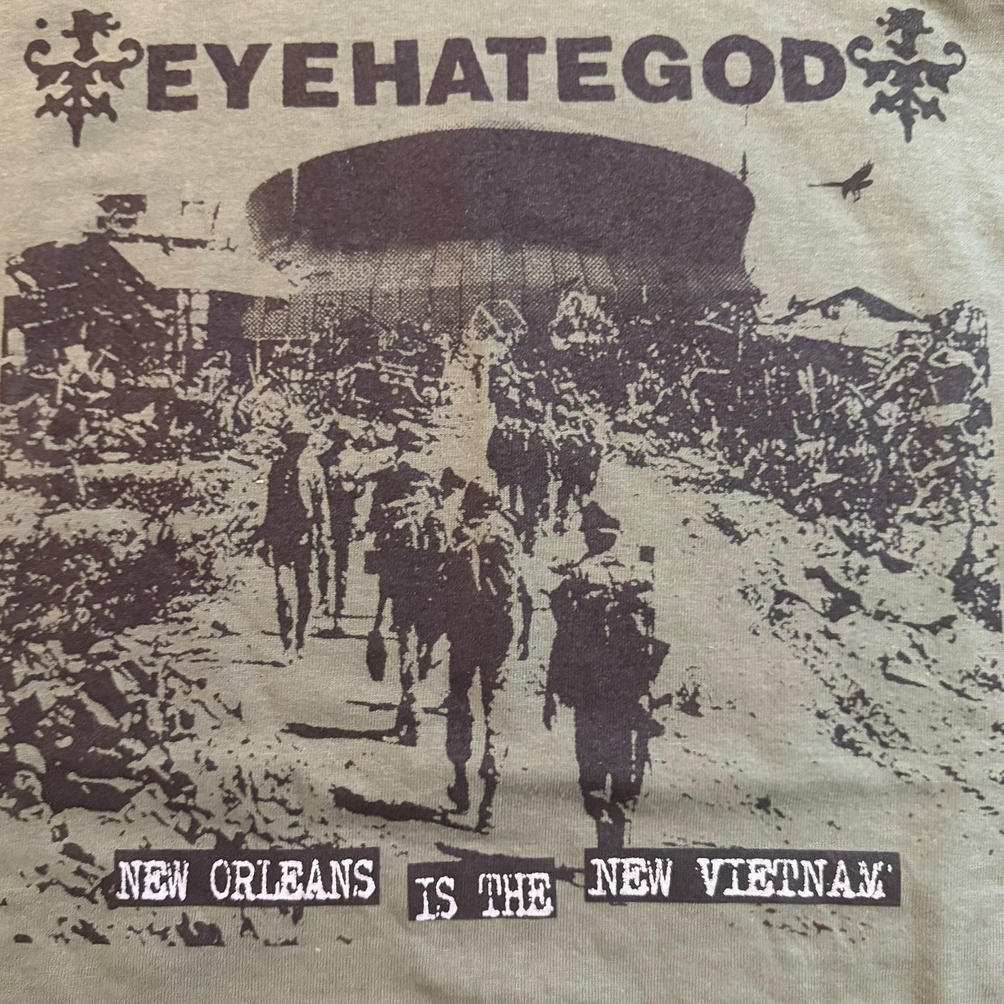 EyeHateGod Band New Orleans Is The New Vietnam Green T-Shirt Size L