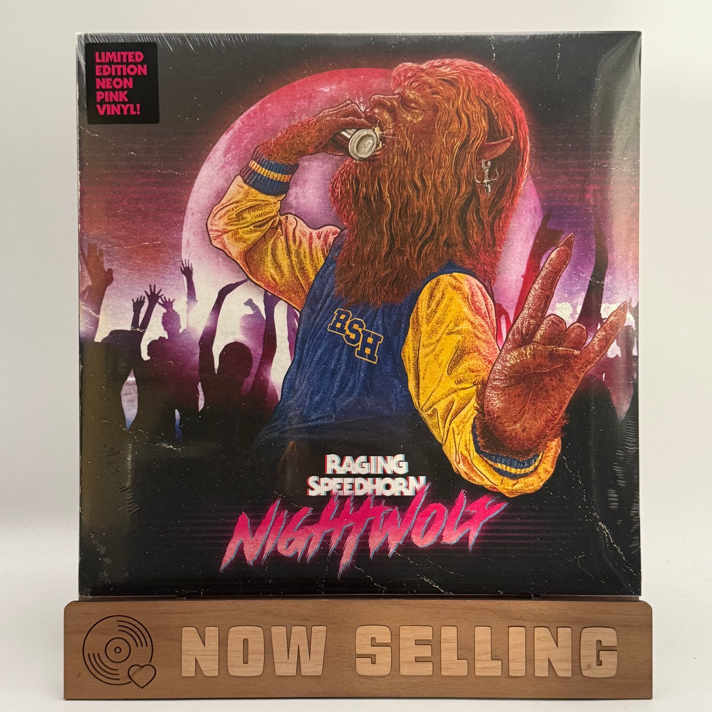 Raging Speedhorn - Night Wolf Vinyl LP Neon Pink SEALED